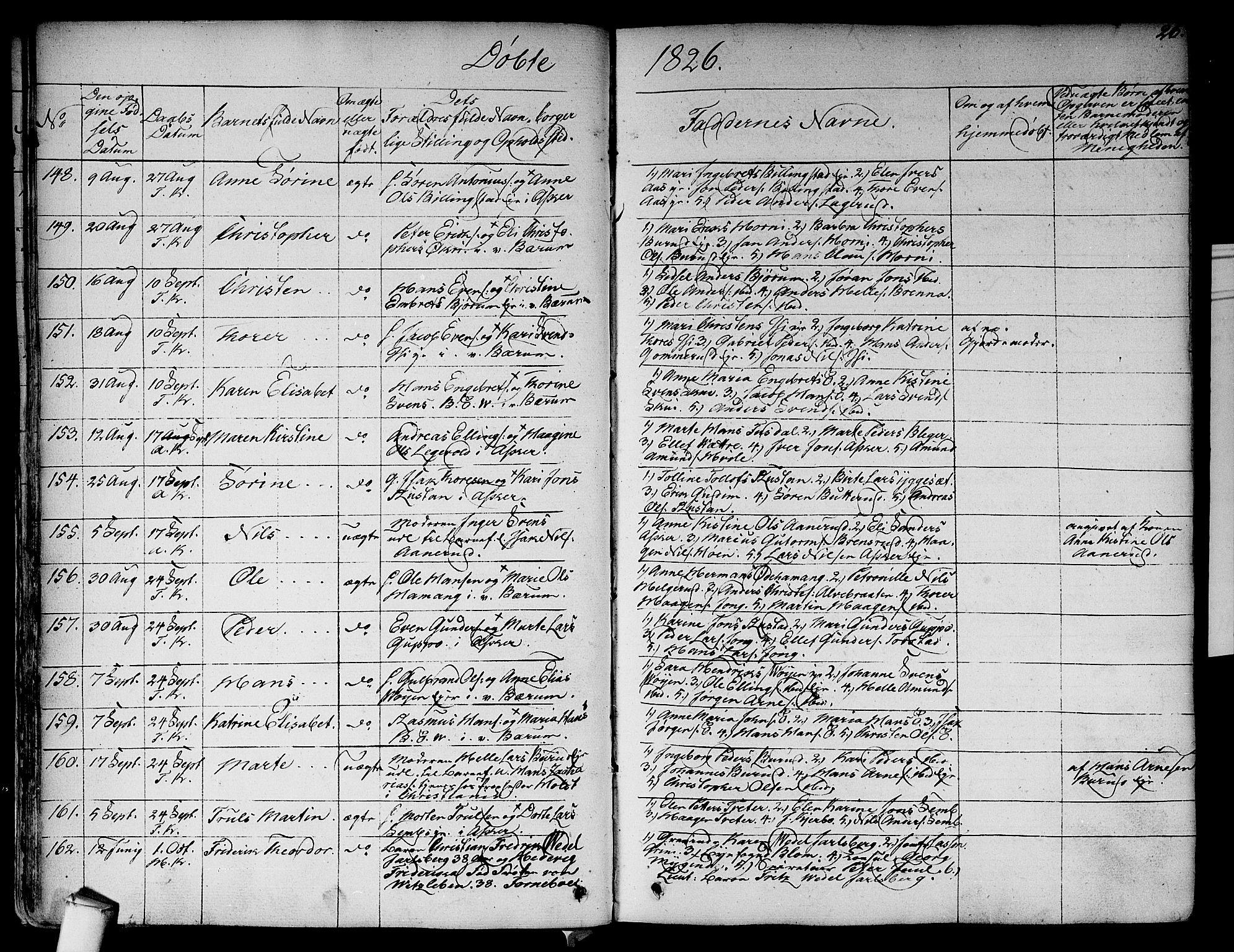Asker prestekontor Kirkebøker, SAO/A-10256a/F/Fa/L0007: Parish register (official) no. I 7, 1825-1864, p. 26