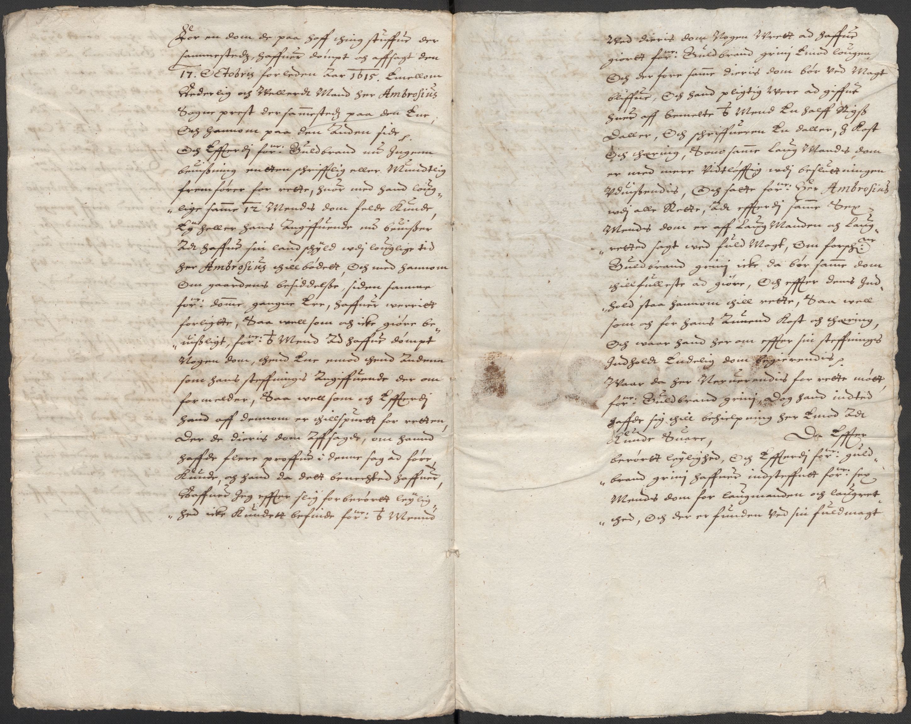 Riksarkivets diplomsamling, AV/RA-EA-5965/F15/L0008: Prestearkiv - Akershus, 1581-1619, p. 161