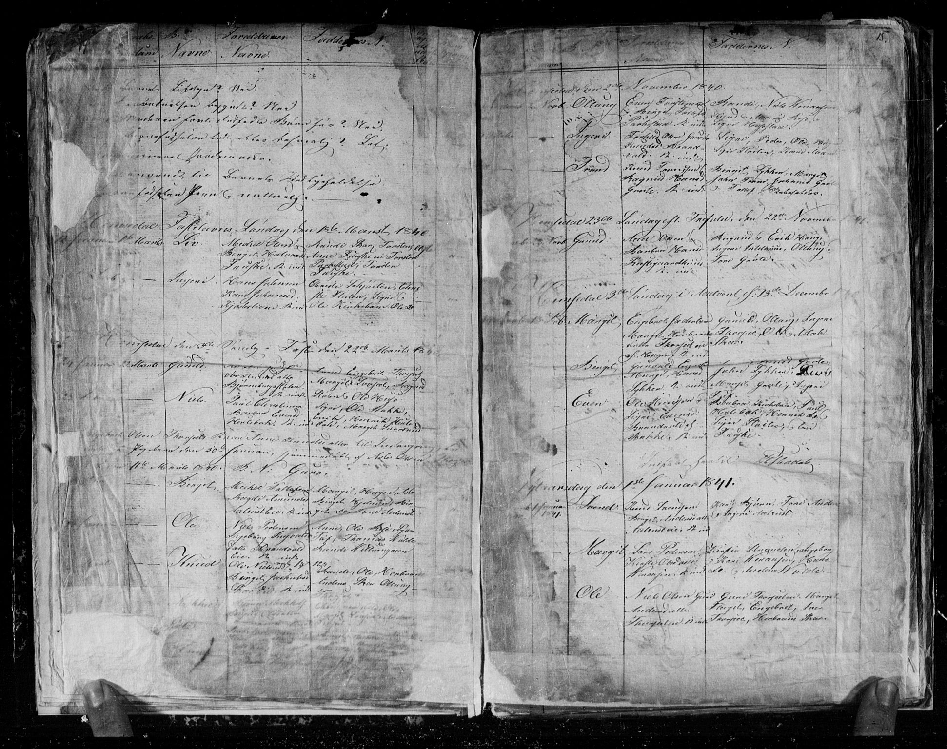 Gol kirkebøker, SAKO/A-226/G/Gb/L0002: Parish register (copy) no. II 2, 1838-1844, p. 14-15