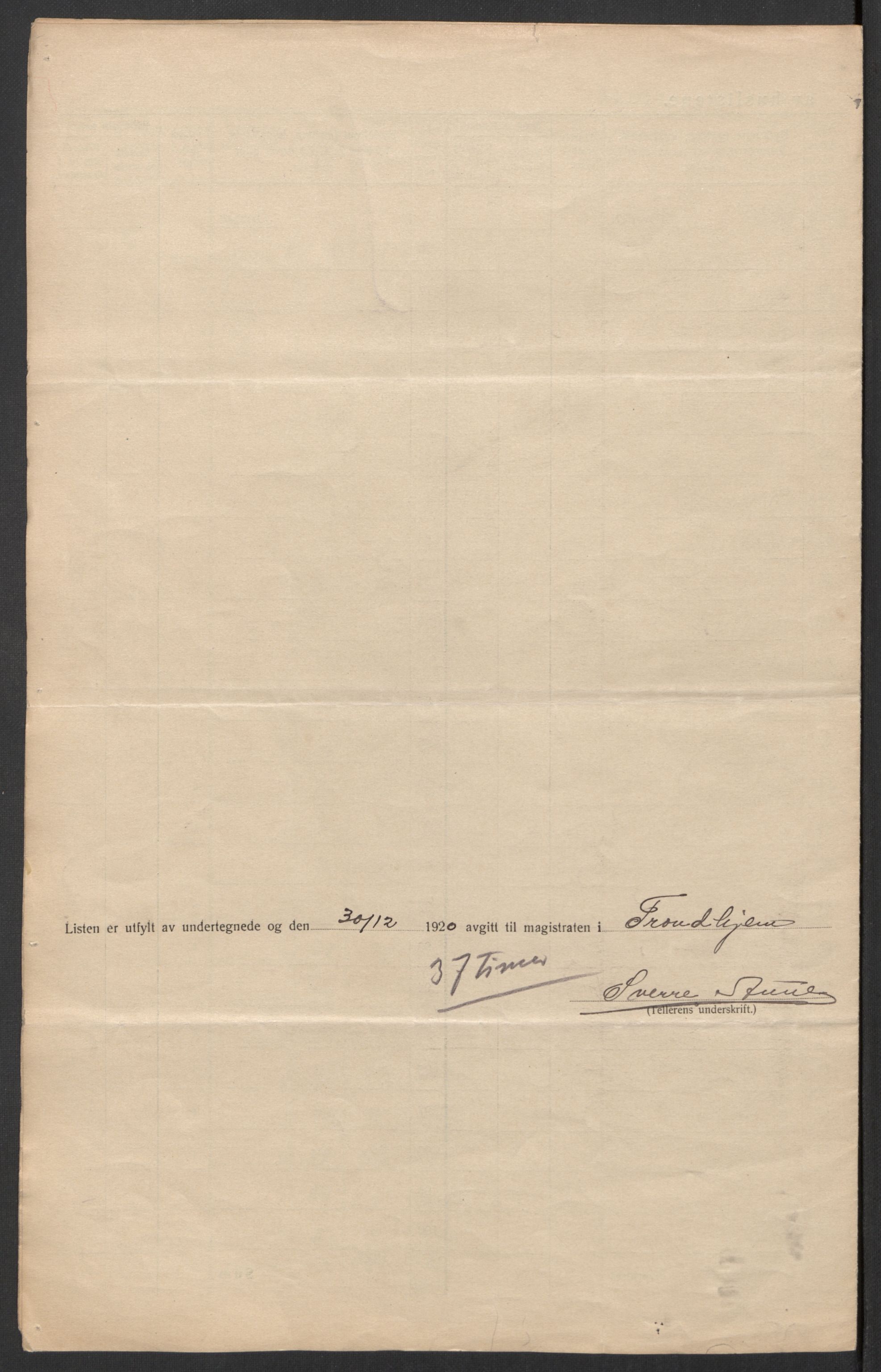 SAT, 1920 census for Trondheim, 1920, p. 55