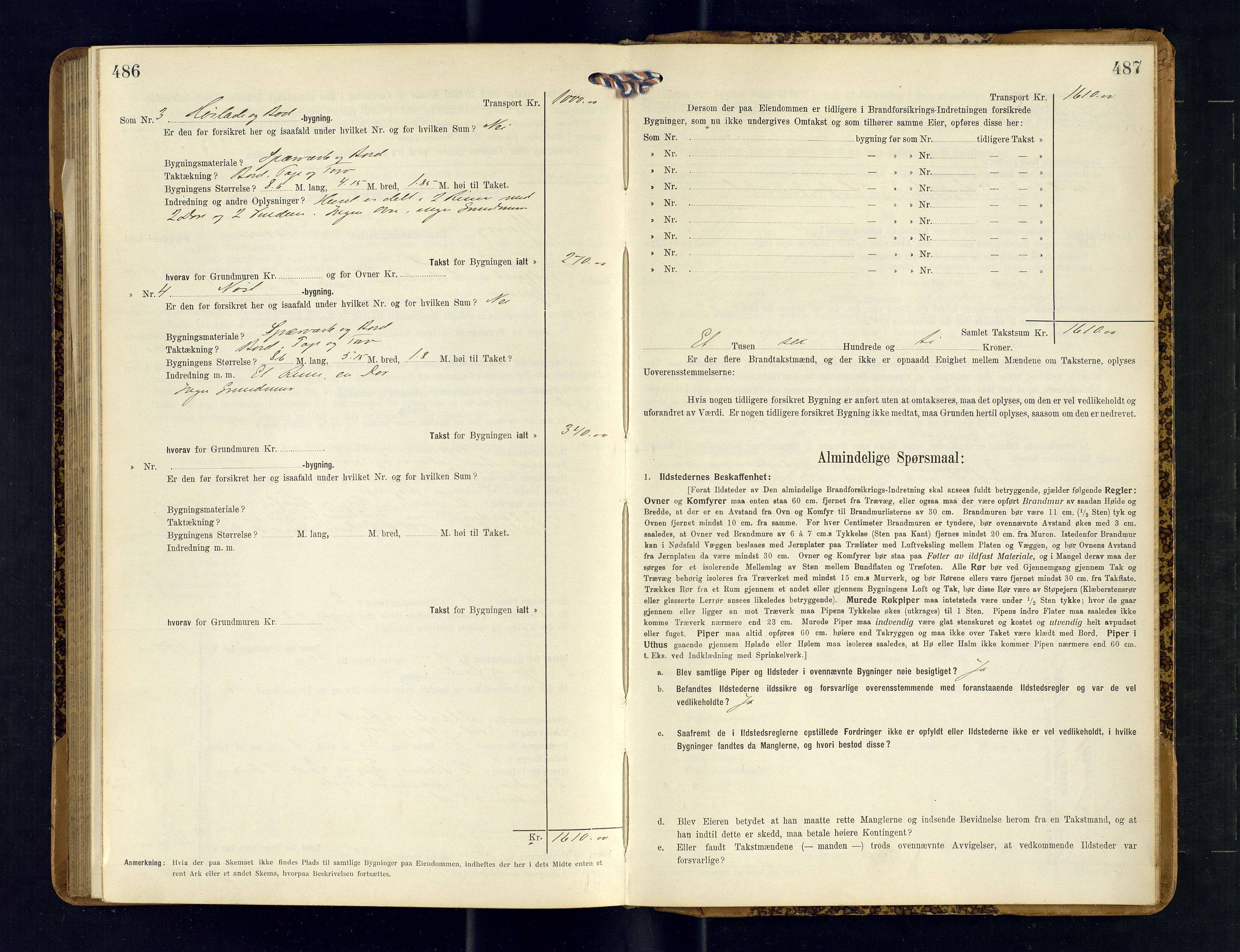 Skjervøy lensmannskontor, AV/SATØ-SATØ-63/F/Fu/Fub/L0249: Branntakstprotokoll (S), 1913-1915, p. 486-487