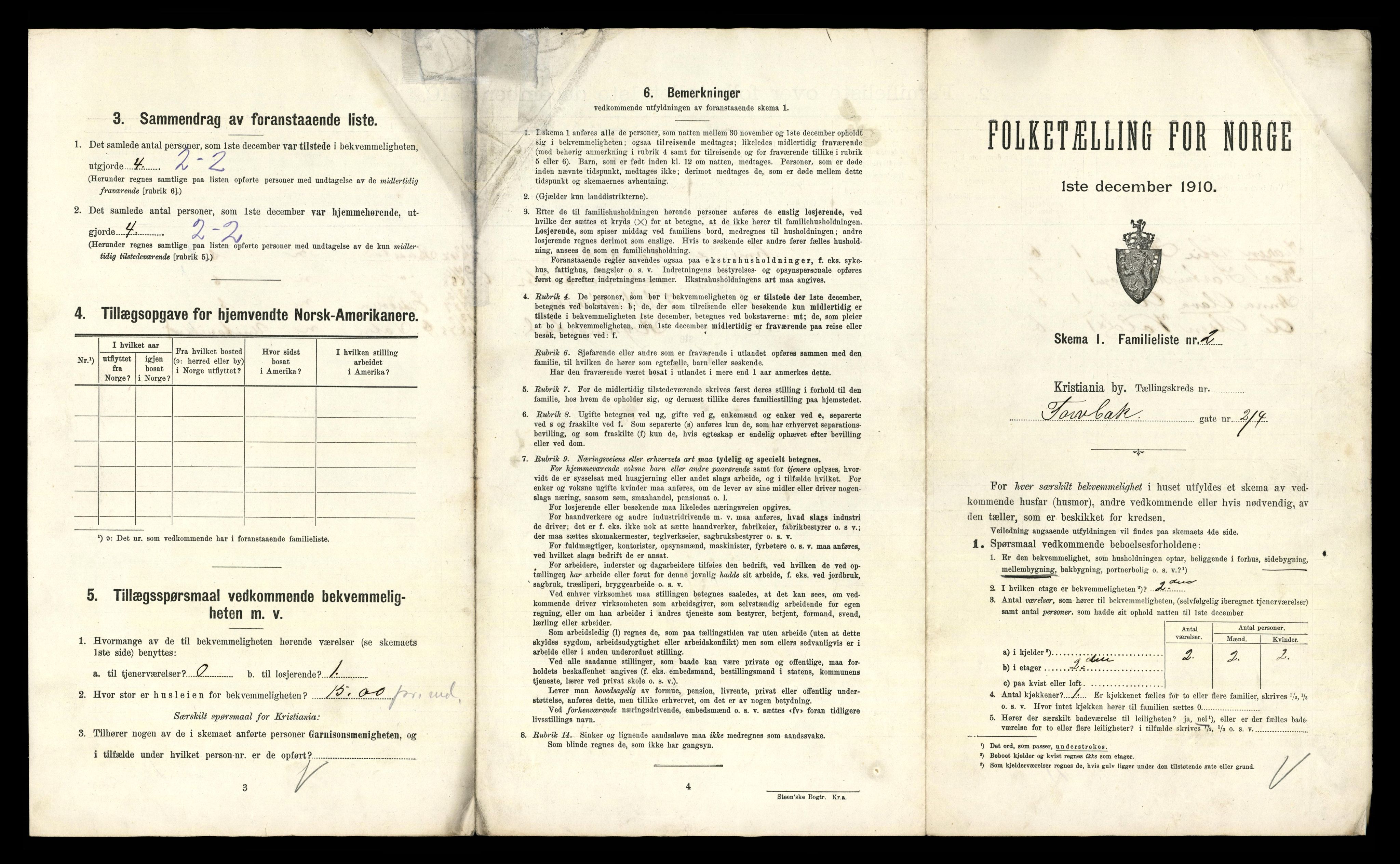 RA, 1910 census for Kristiania, 1910, p. 109557