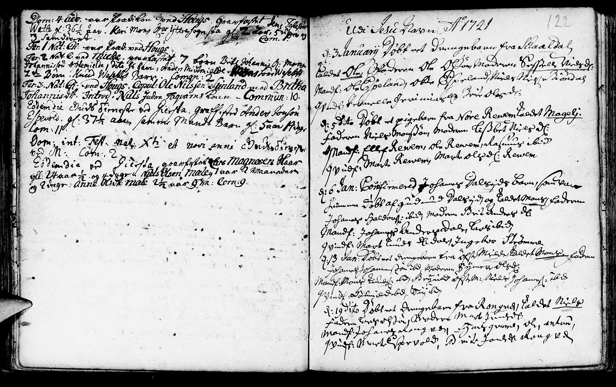 Haus sokneprestembete, SAB/A-75601/H/Haa: Parish register (official) no. A 5, 1733-1747, p. 122