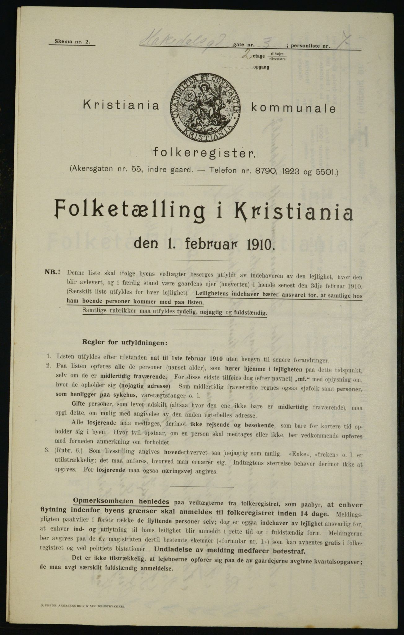 OBA, Municipal Census 1910 for Kristiania, 1910, p. 31957