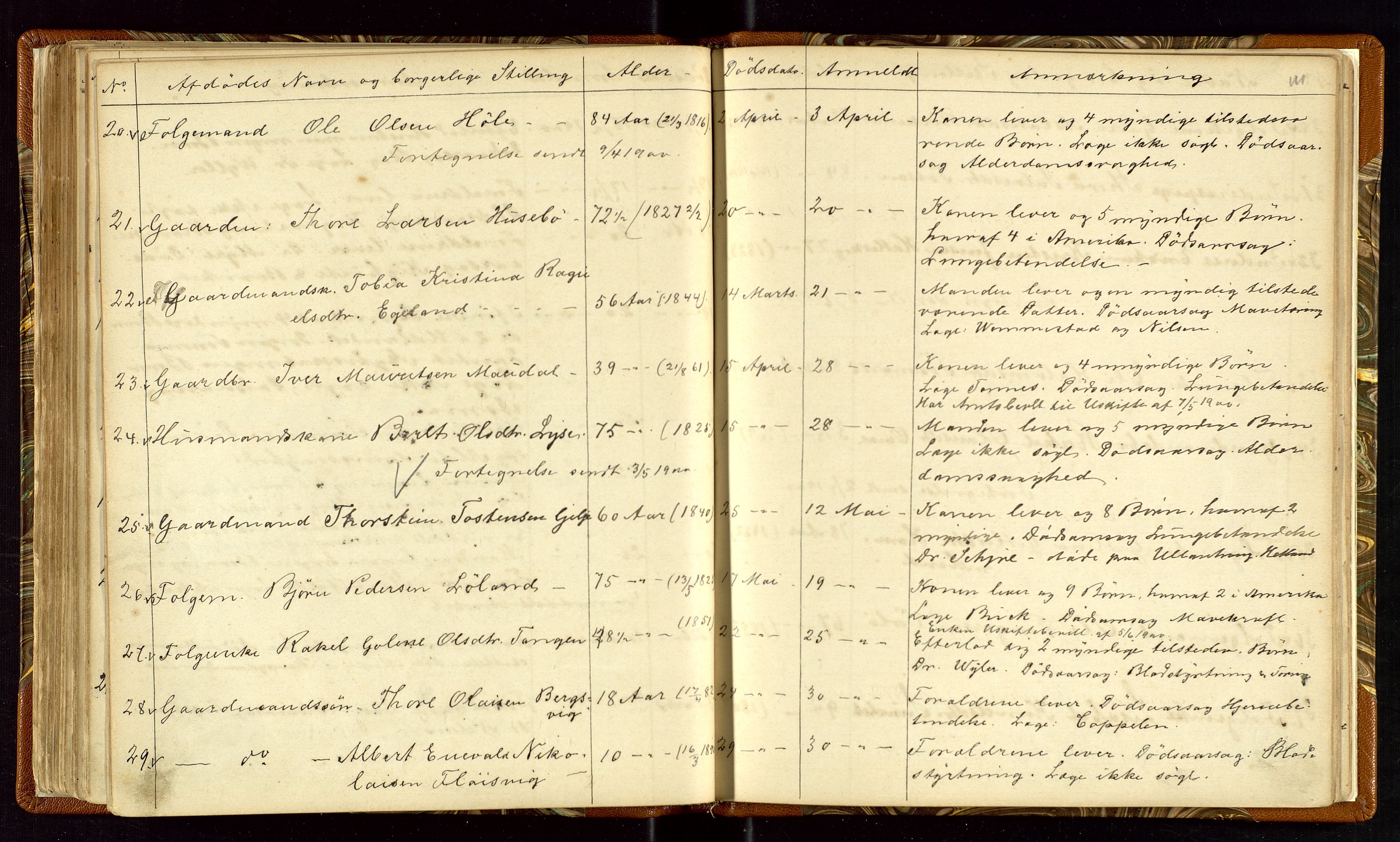 Høle og Forsand lensmannskontor, AV/SAST-A-100127/Gga/L0001: "Fortegnelse over Afdøde i Høle Thinglag fra 1ste Juli 1875 til ", 1875-1902, p. 111