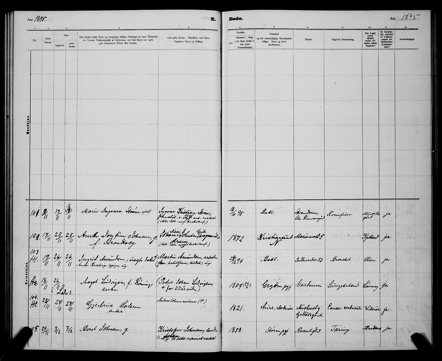 Ministerialprotokoller, klokkerbøker og fødselsregistre - Sør-Trøndelag, SAT/A-1456/604/L0224: Parish register (copy) no. 604C07, 1894-1898