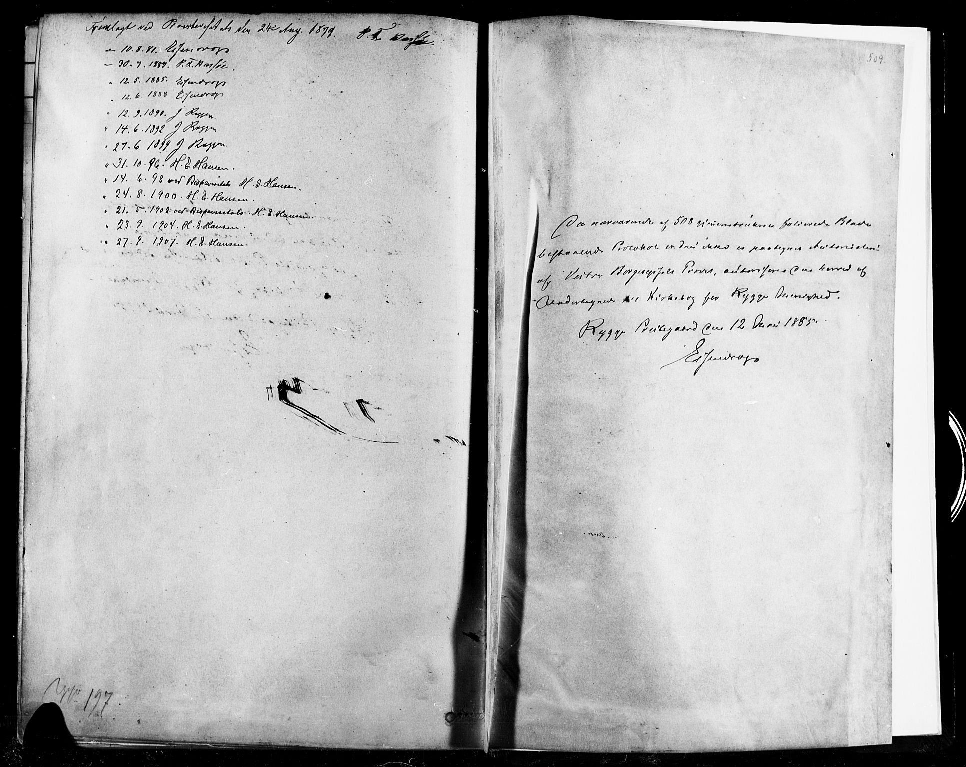 Rygge prestekontor Kirkebøker, AV/SAO-A-10084b/F/Fa/L0007: Parish register (official) no. 7, 1878-1904, p. 509