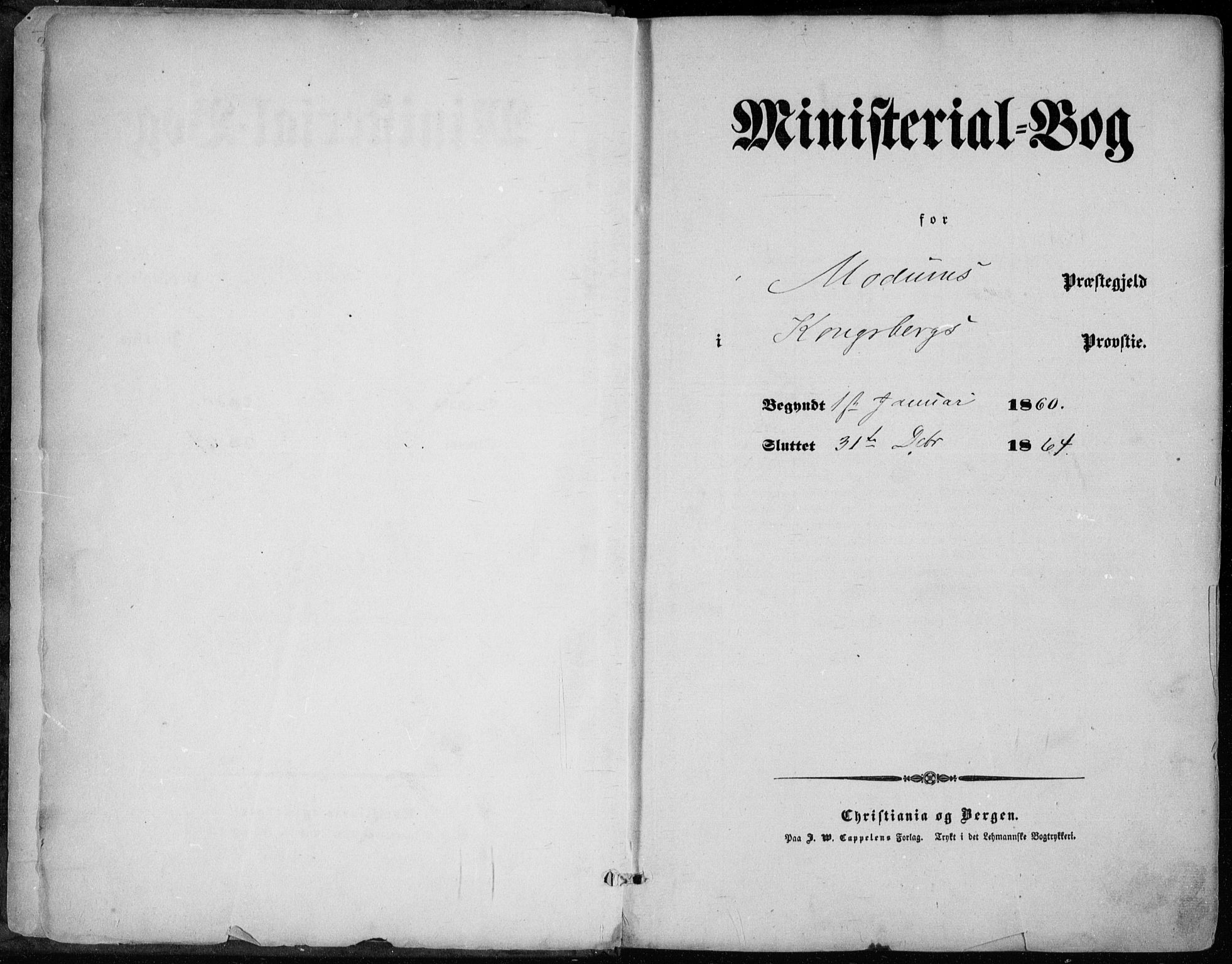 Modum kirkebøker, AV/SAKO-A-234/F/Fa/L0009: Parish register (official) no. 9, 1860-1864