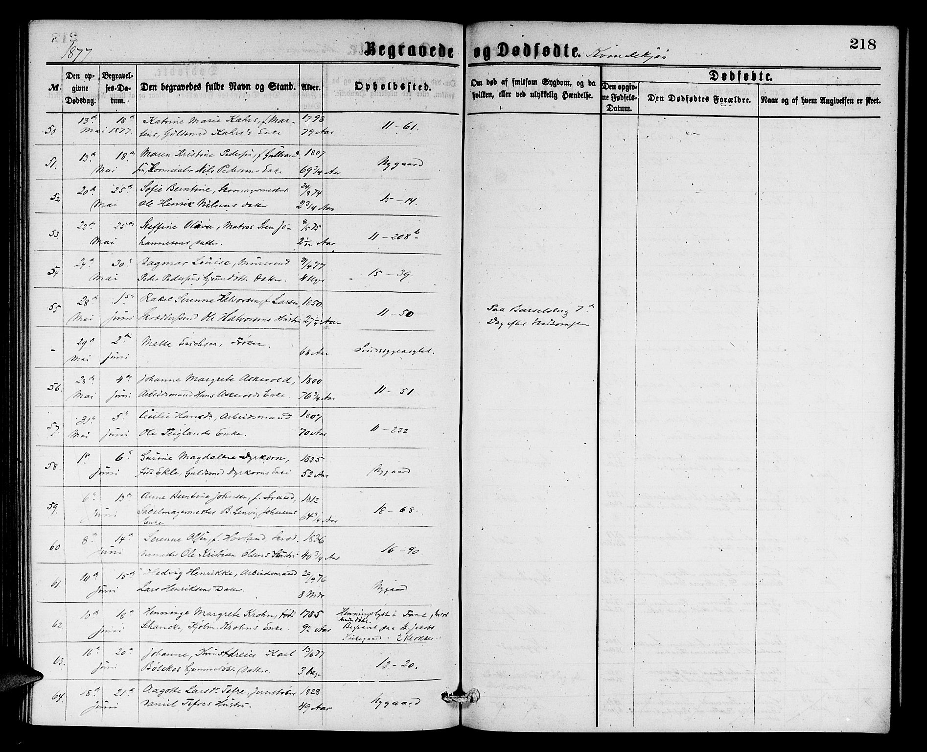 Domkirken sokneprestembete, AV/SAB-A-74801/H/Hab/L0040: Parish register (copy) no. E 4, 1868-1877, p. 218