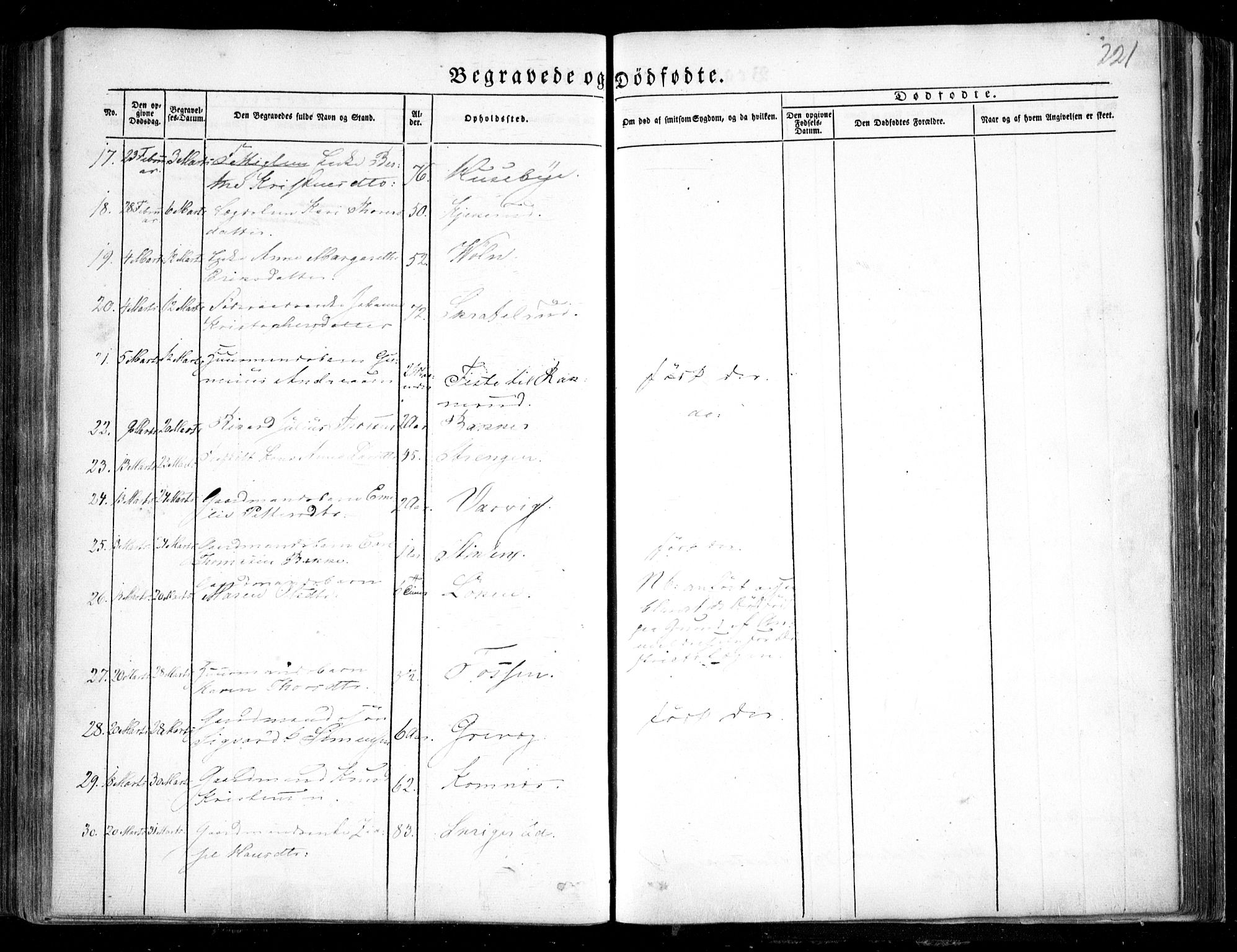 Trøgstad prestekontor Kirkebøker, AV/SAO-A-10925/F/Fa/L0007: Parish register (official) no. I 7, 1845-1854, p. 221