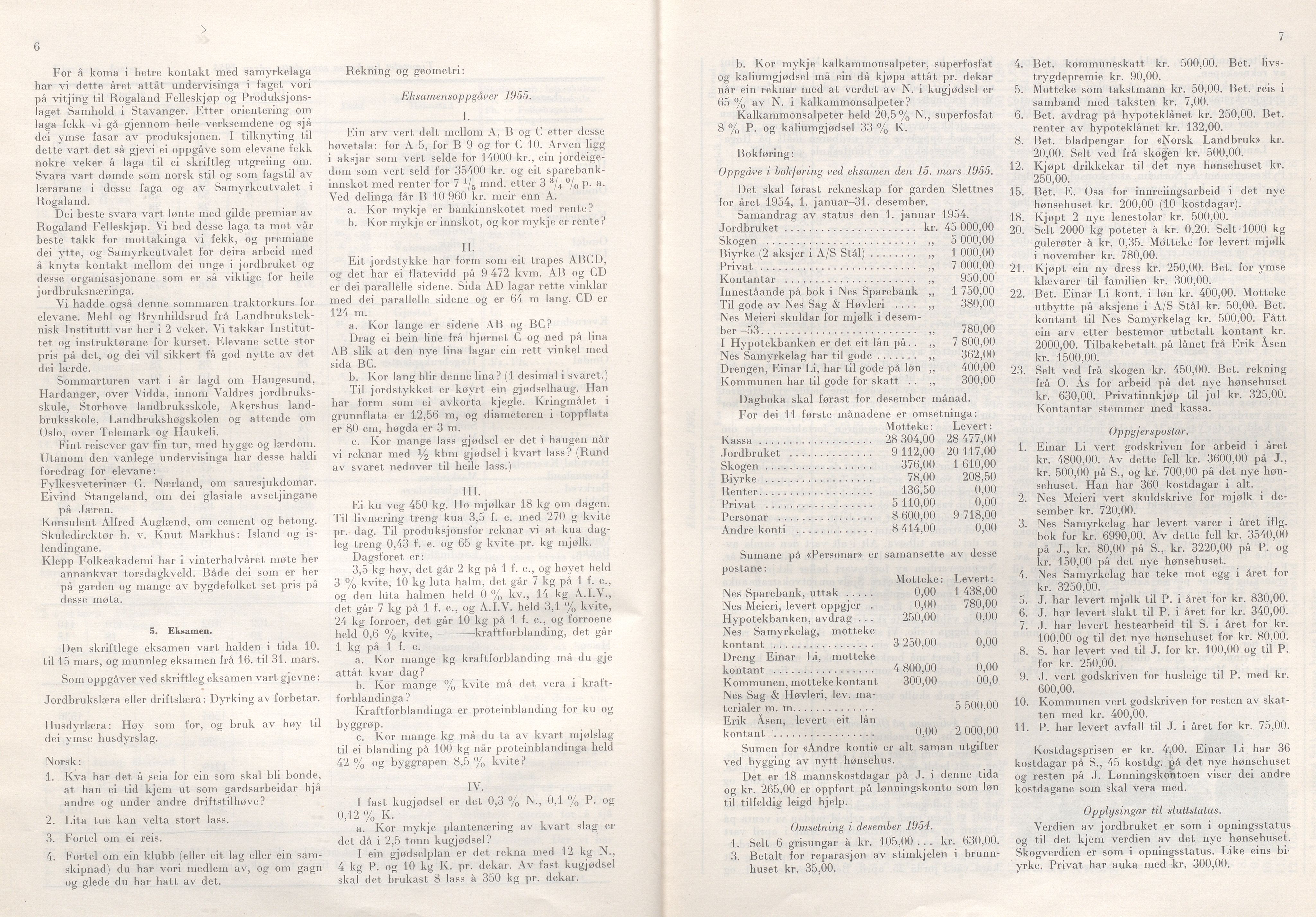 Rogaland fylkeskommune - Fylkesrådmannen , IKAR/A-900/A/Aa/Aaa/L0075: Møtebok , 1956, p. 6-7