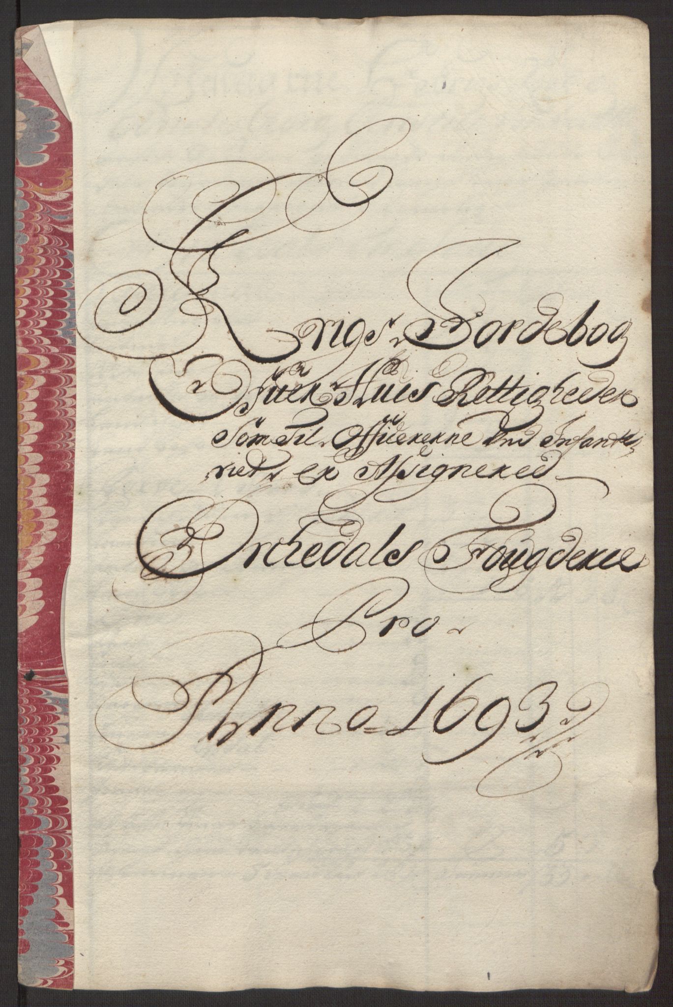 Rentekammeret inntil 1814, Reviderte regnskaper, Fogderegnskap, RA/EA-4092/R58/L3938: Fogderegnskap Orkdal, 1693, p. 206