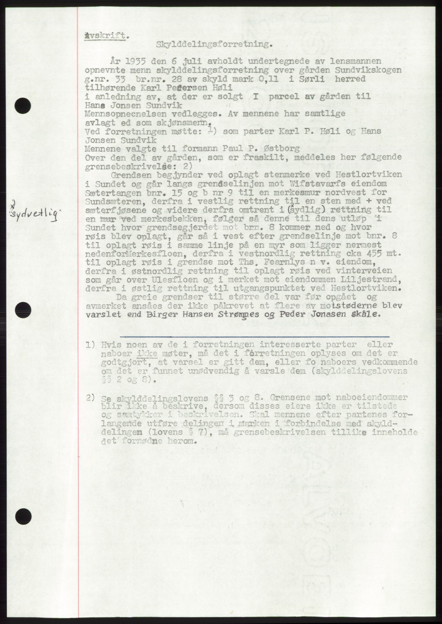 Namdal sorenskriveri, AV/SAT-A-4133/1/2/2C: Mortgage book no. -, 1935-1936, Deed date: 13.07.1935