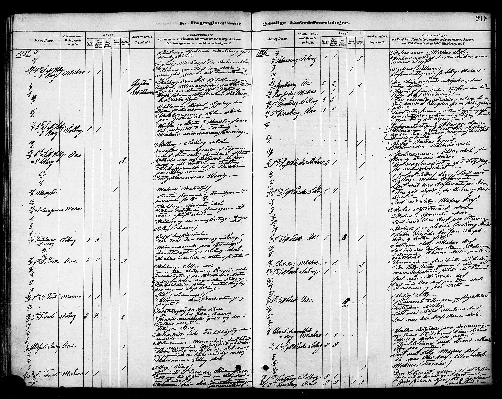 Ministerialprotokoller, klokkerbøker og fødselsregistre - Nord-Trøndelag, SAT/A-1458/741/L0395: Parish register (official) no. 741A09, 1878-1888, p. 218