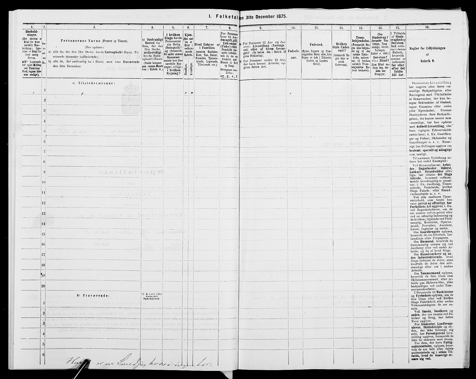 SAK, 1875 census for 1002B Mandal/Mandal, 1875, p. 154