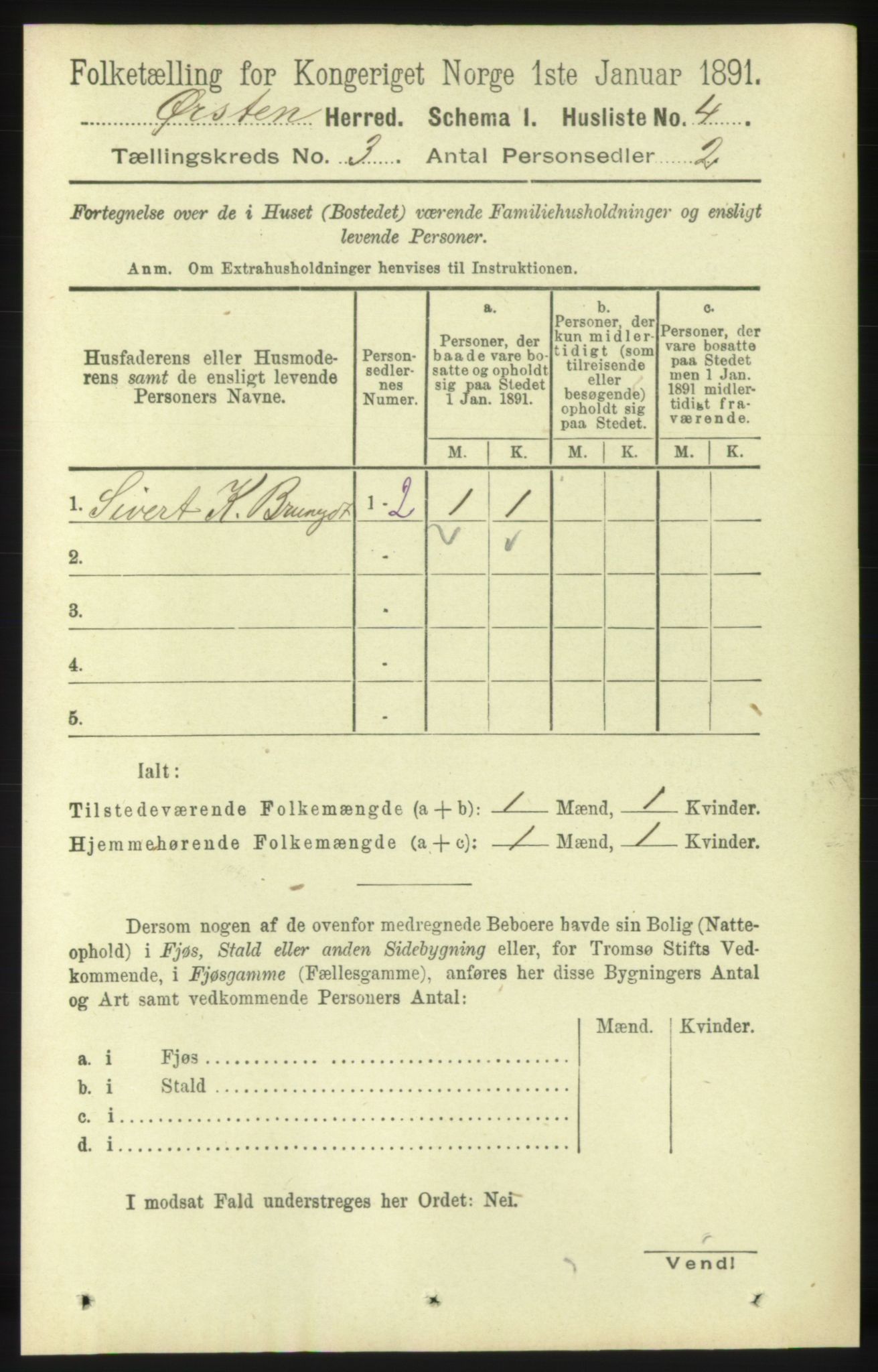 RA, 1891 census for 1520 Ørsta, 1891, p. 1155