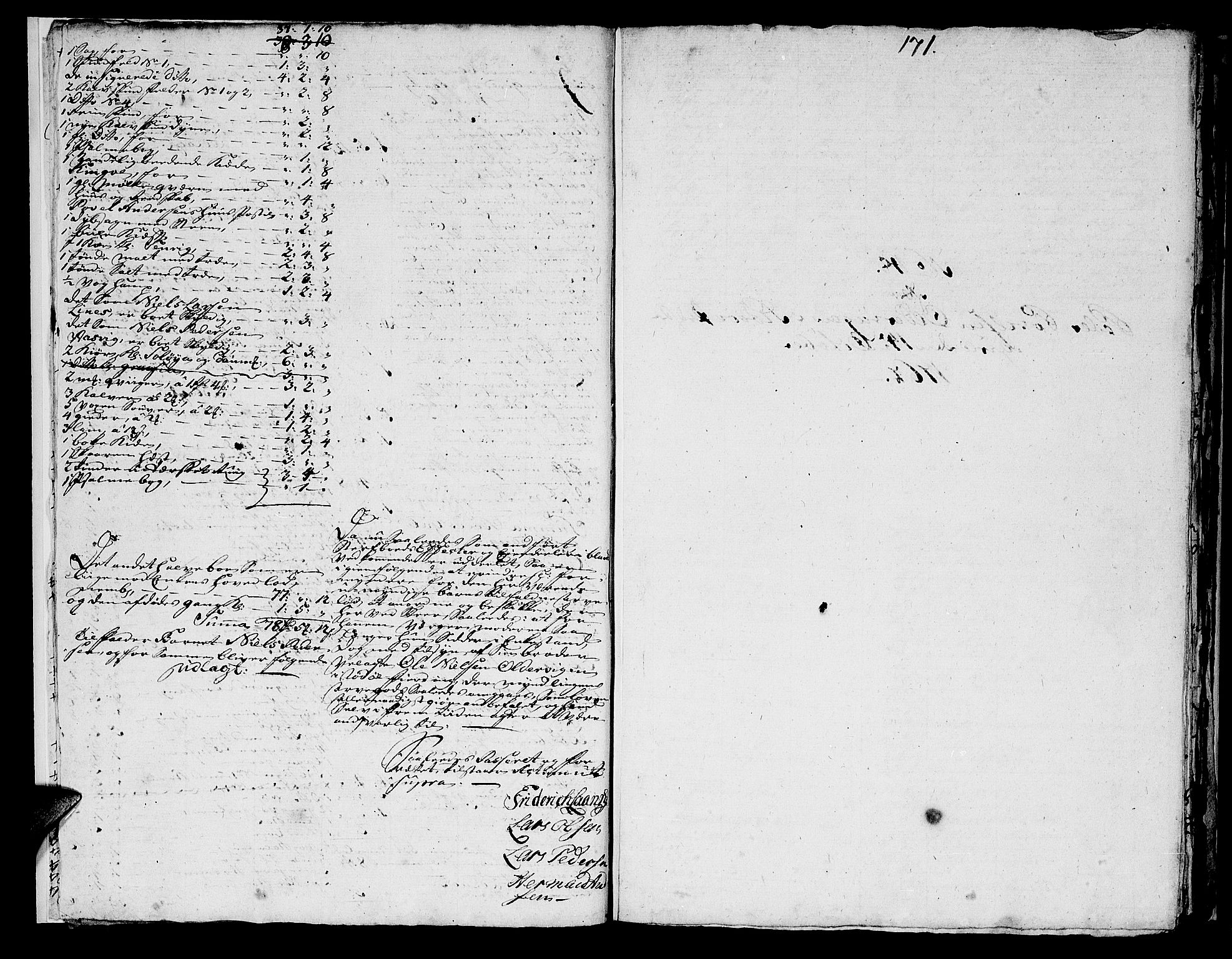 Helgeland sorenskriveri, AV/SAT-A-0004/3/3A/L0051: Konseptprotokoll 36, 1762, p. 170b-171a