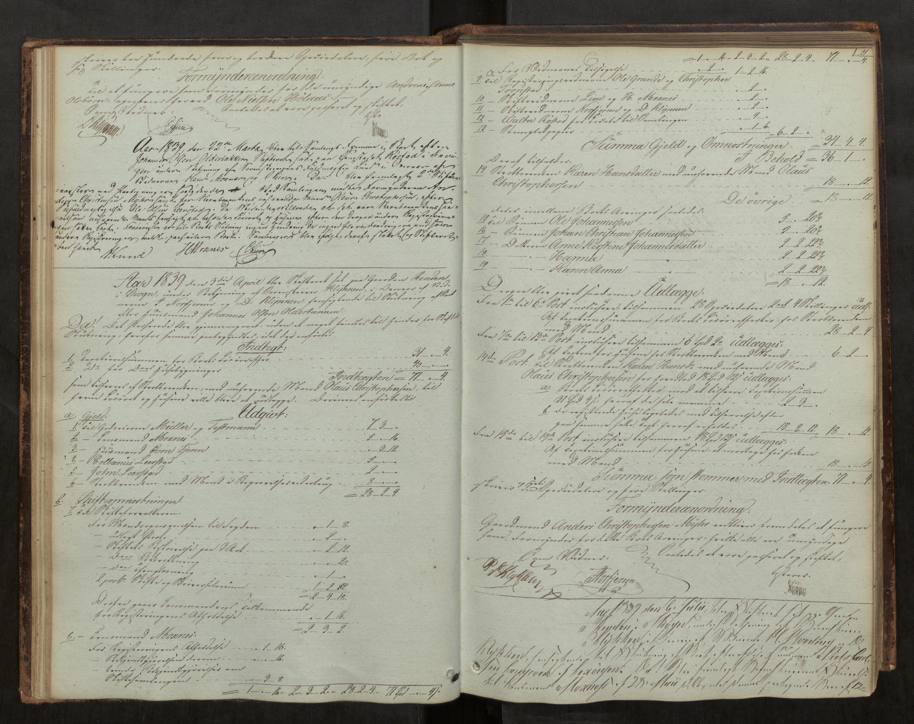 Stjør- og Verdal sorenskriveri, AV/SAT-A-4167/1/3/3A/L0033: Skifteprotokoll 28, 1836-1853, p. 21