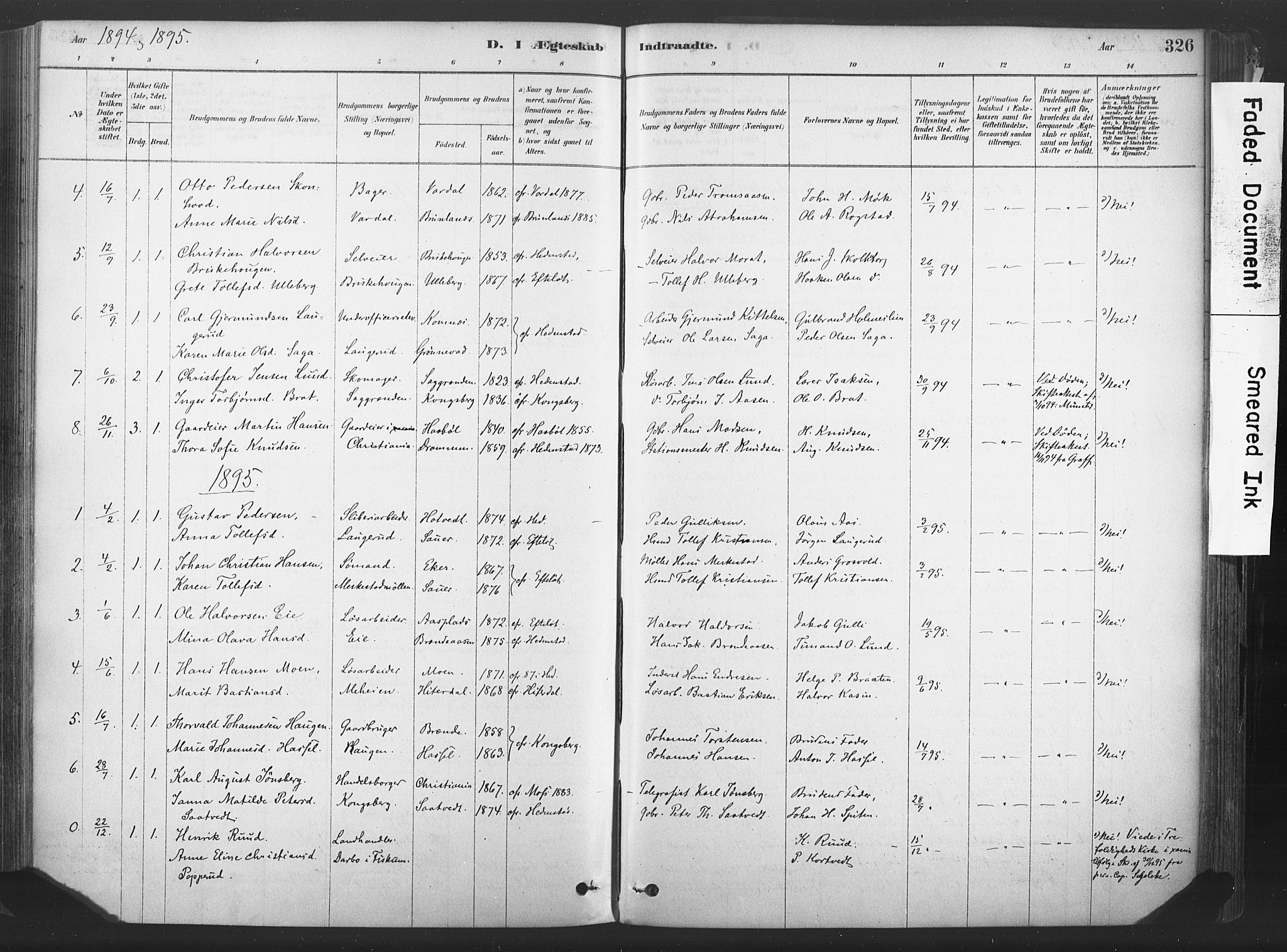 Sandsvær kirkebøker, SAKO/A-244/F/Fd/L0001: Parish register (official) no. IV 1, 1878-1906, p. 326