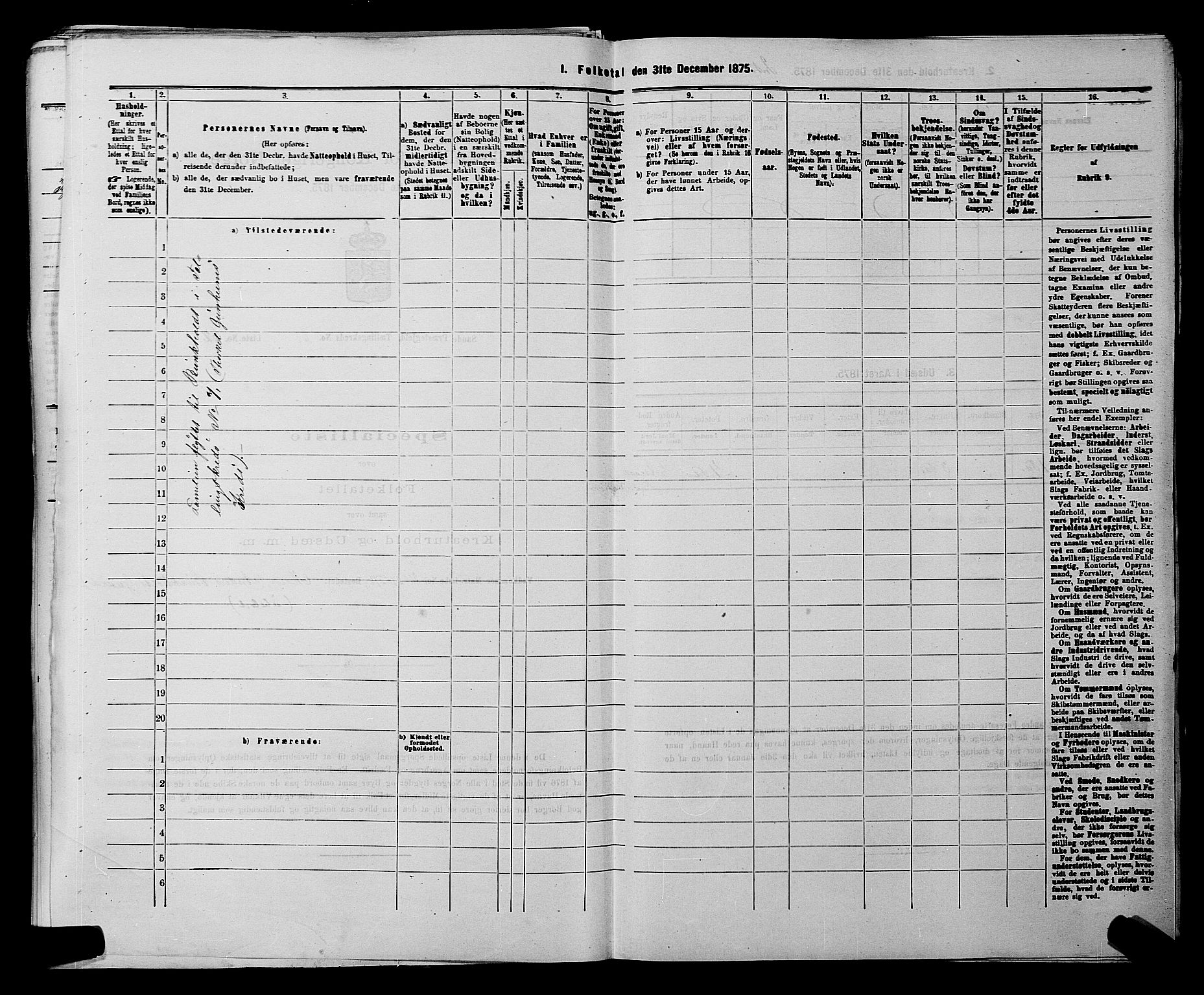 SAKO, 1875 census for 0822P Sauherad, 1875, p. 812