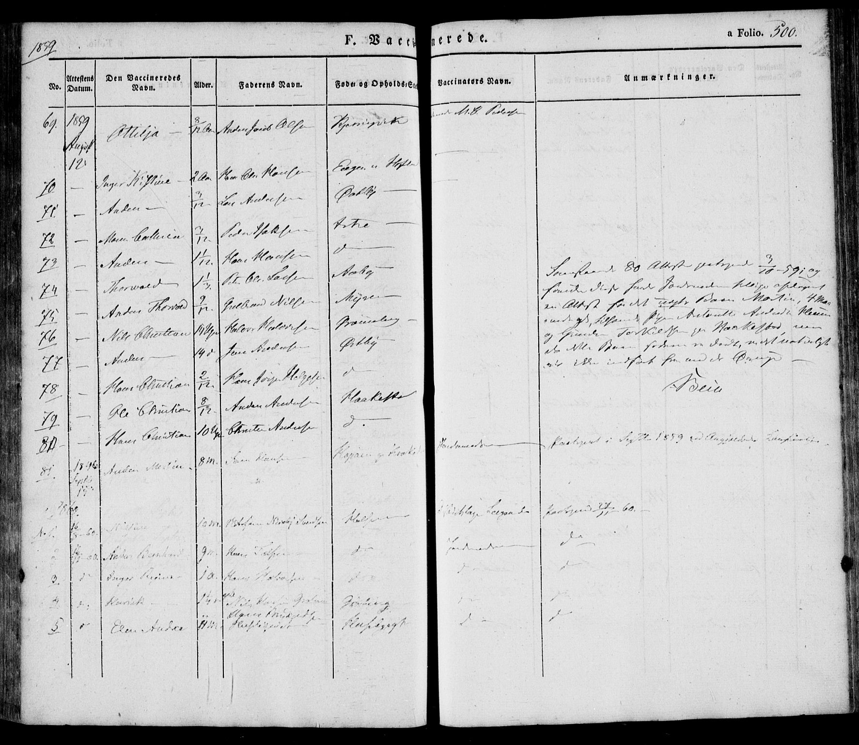 Tjølling kirkebøker, AV/SAKO-A-60/F/Fa/L0006: Parish register (official) no. 6, 1835-1859, p. 500