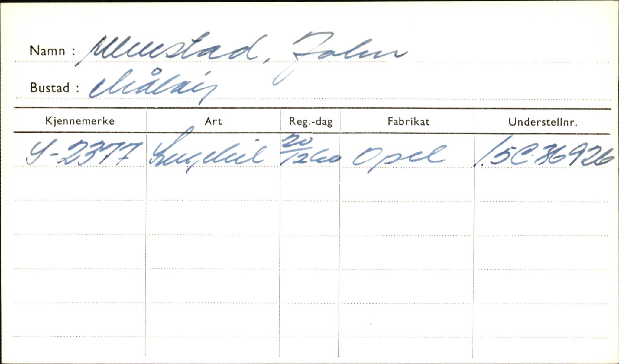 Statens vegvesen, Sogn og Fjordane vegkontor, AV/SAB-A-5301/4/F/L0002: Eigarregister Fjordane til 1.6.1961, 1930-1961, p. 323