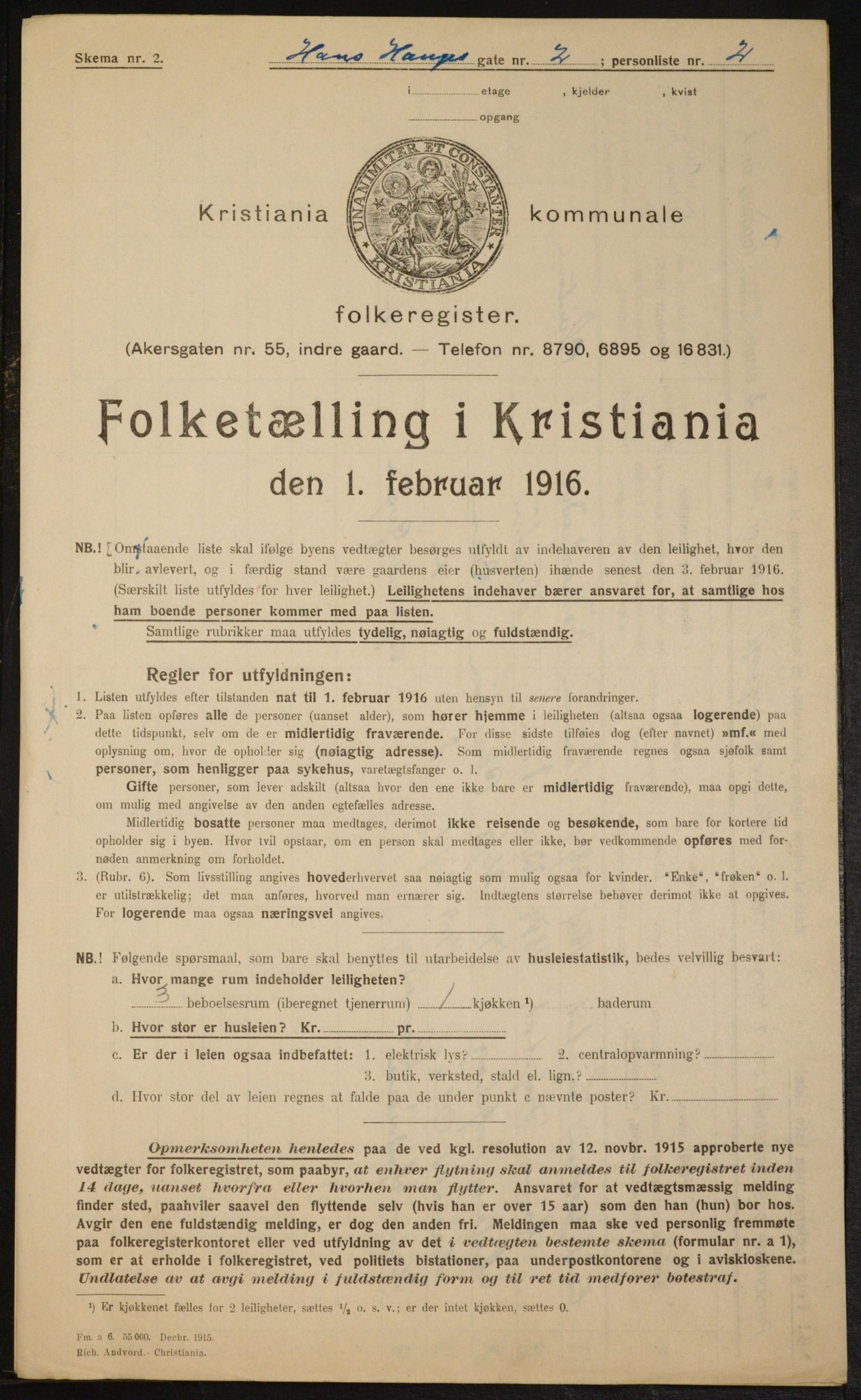 OBA, Municipal Census 1916 for Kristiania, 1916, p. 35323