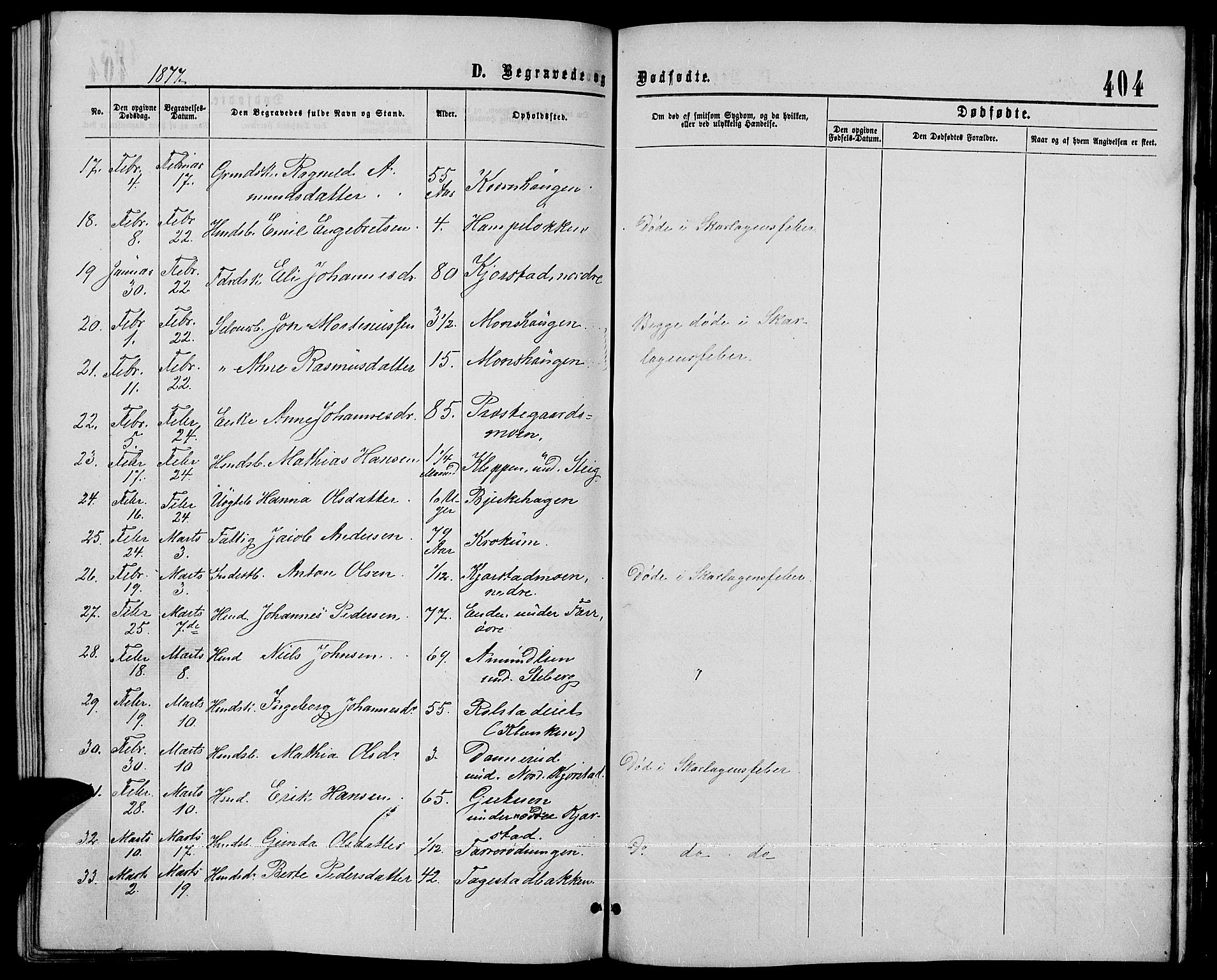 Sør-Fron prestekontor, SAH/PREST-010/H/Ha/Hab/L0002: Parish register (copy) no. 2, 1864-1883, p. 404