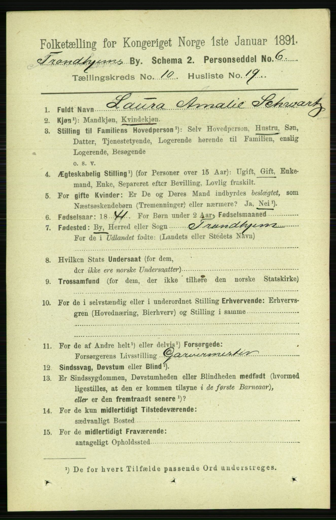 RA, 1891 census for 1601 Trondheim, 1891, p. 8638