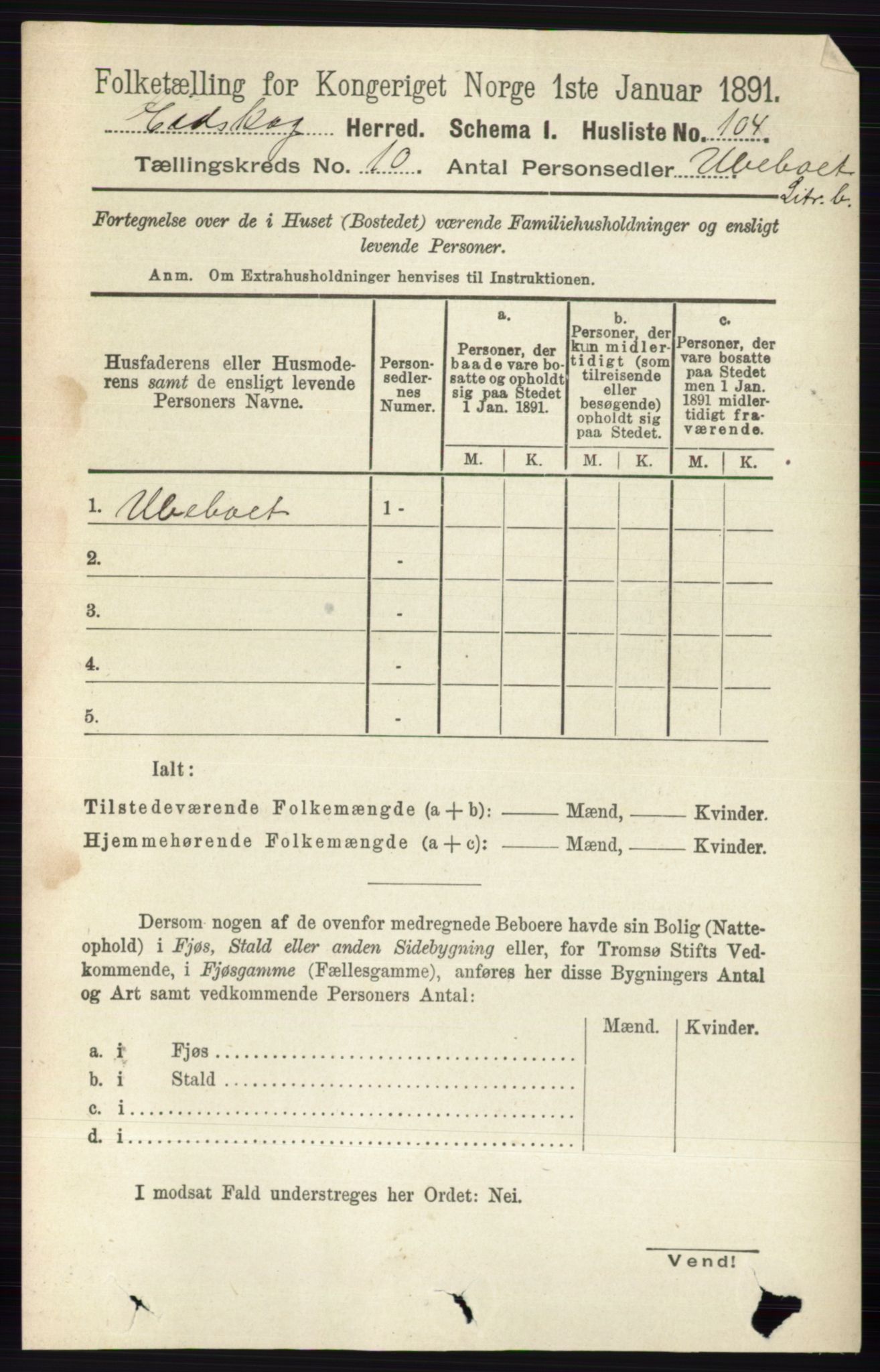 RA, 1891 census for 0420 Eidskog, 1891, p. 6120