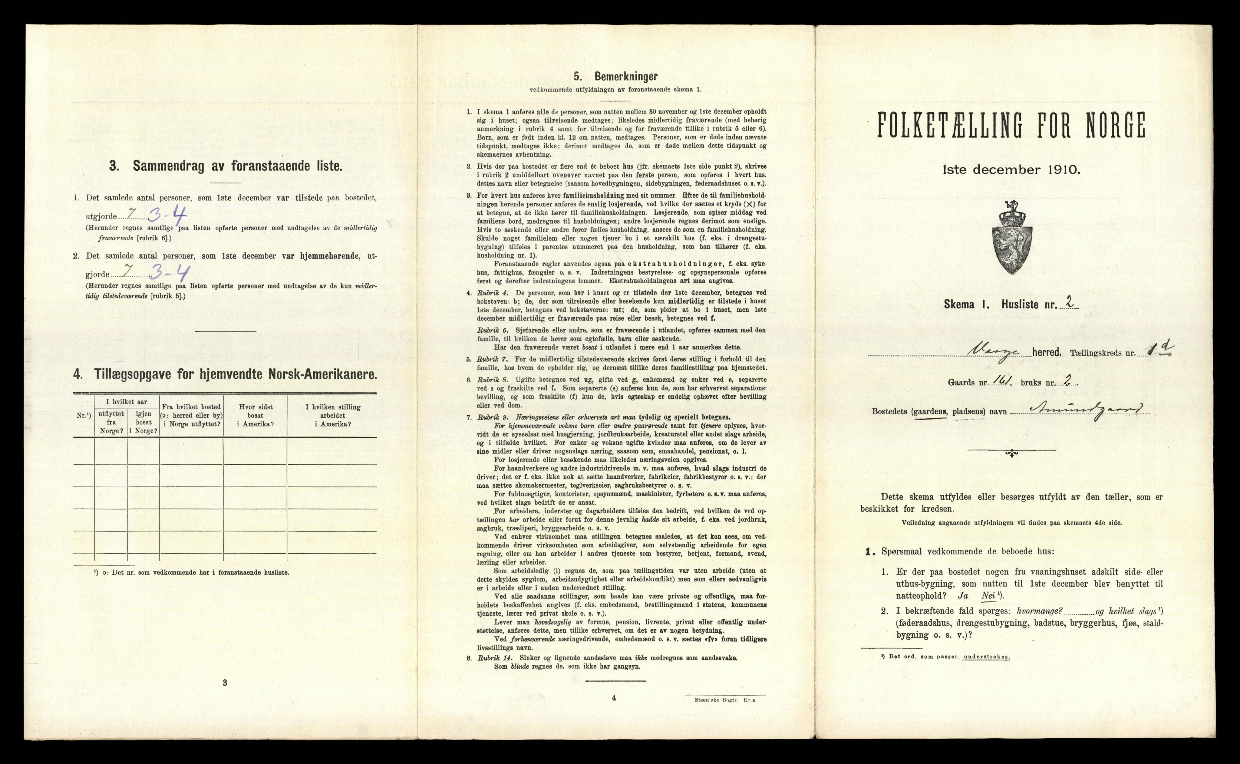 RA, 1910 census for Vågå, 1910, p. 637