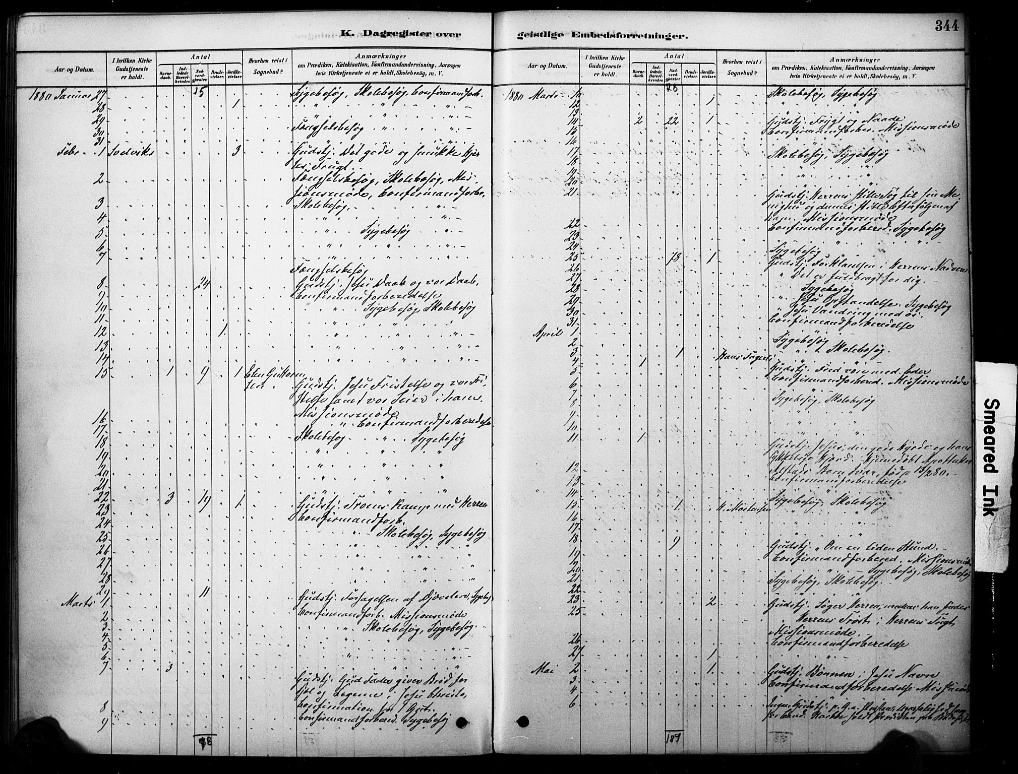 Strømm kirkebøker, AV/SAKO-A-322/F/Fb/L0001: Parish register (official) no. II 1, 1878-1899, p. 344