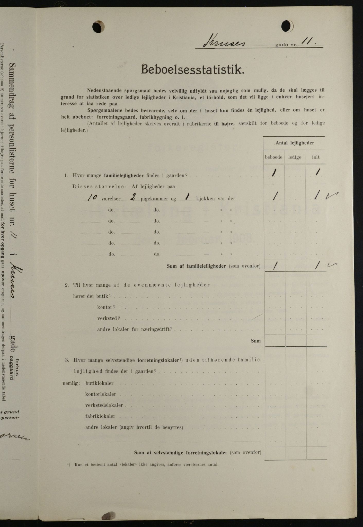 OBA, Municipal Census 1908 for Kristiania, 1908, p. 49324