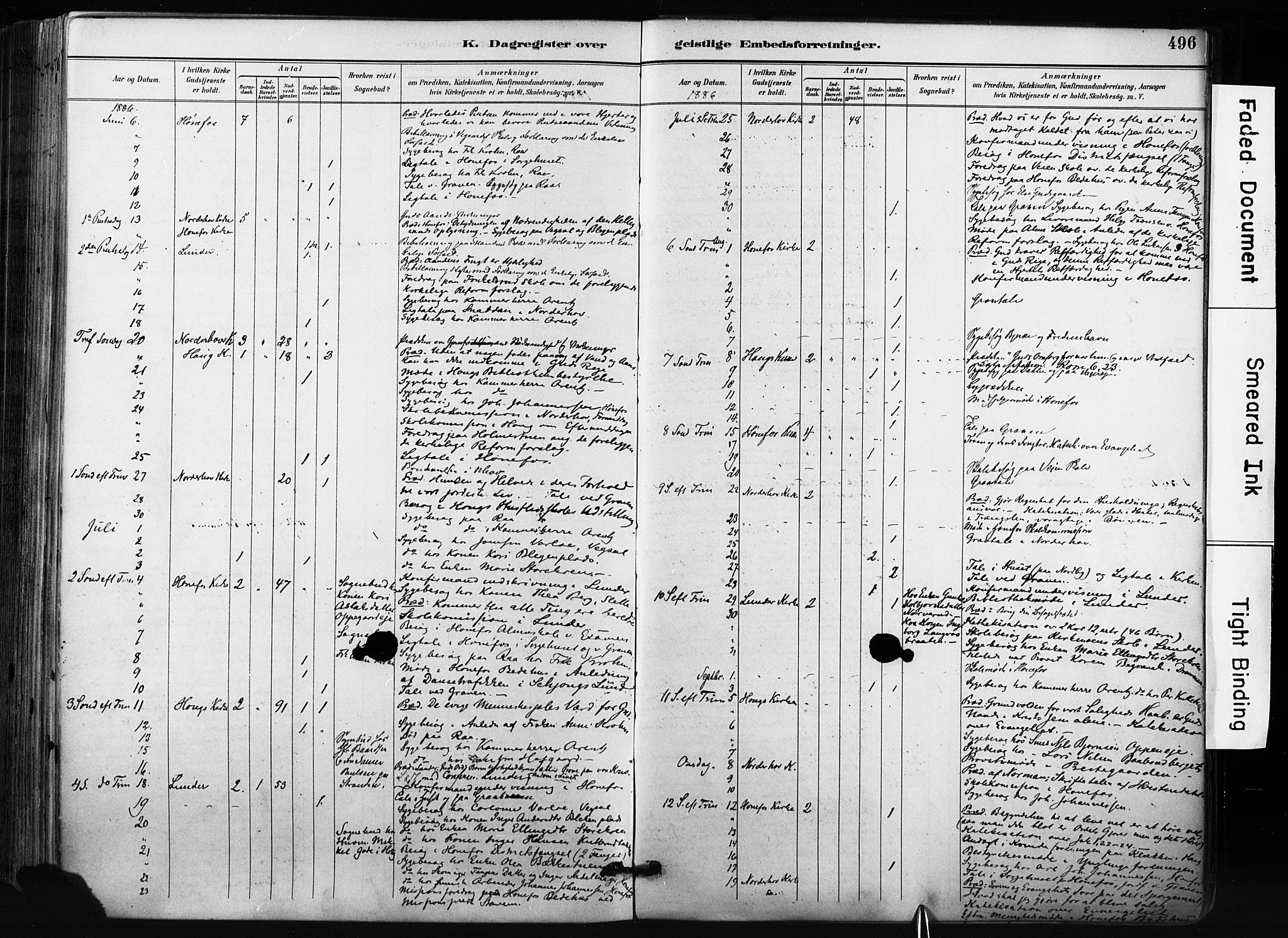 Norderhov kirkebøker, AV/SAKO-A-237/F/Fa/L0016: Parish register (official) no. 16, 1885-1902, p. 496