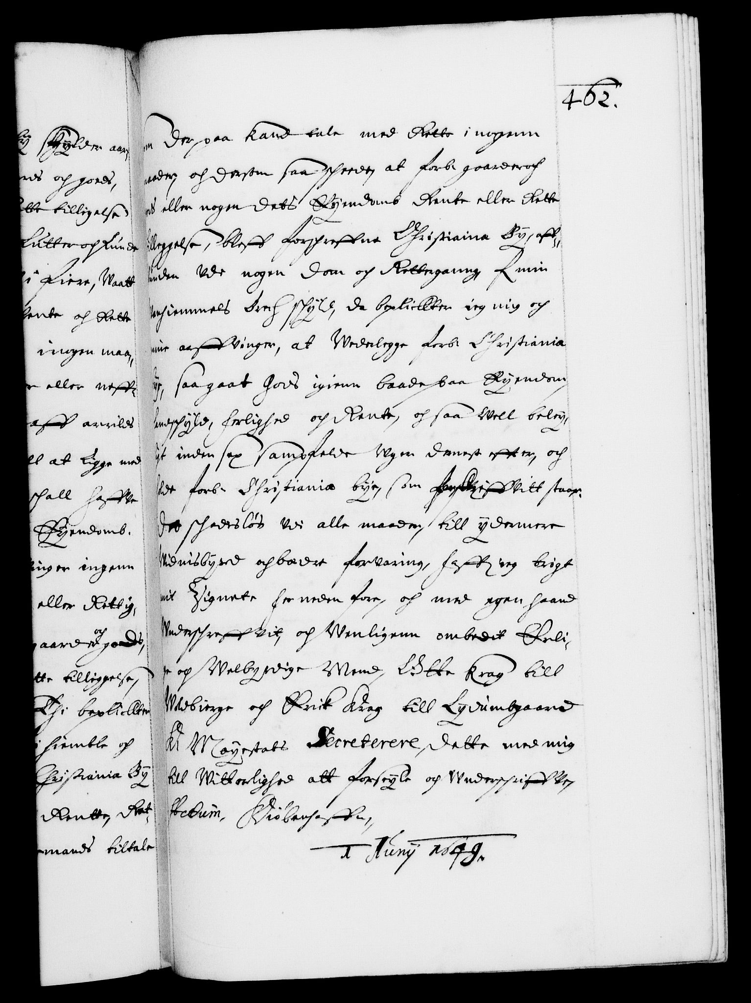 Danske Kanselli 1572-1799, RA/EA-3023/F/Fc/Fca/Fcaa/L0007: Norske registre (mikrofilm), 1648-1650, p. 462a