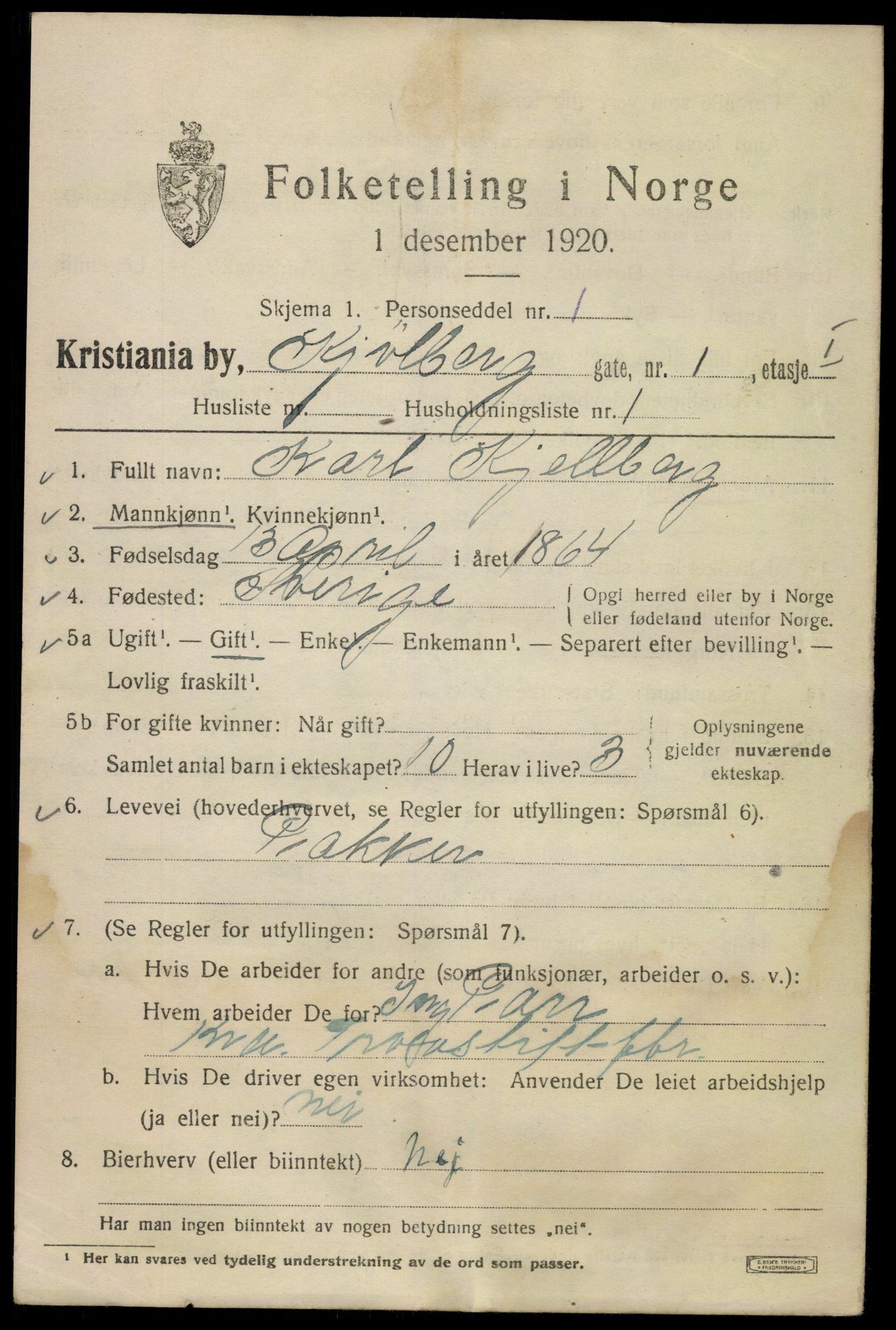 SAO, 1920 census for Kristiania, 1920, p. 342155