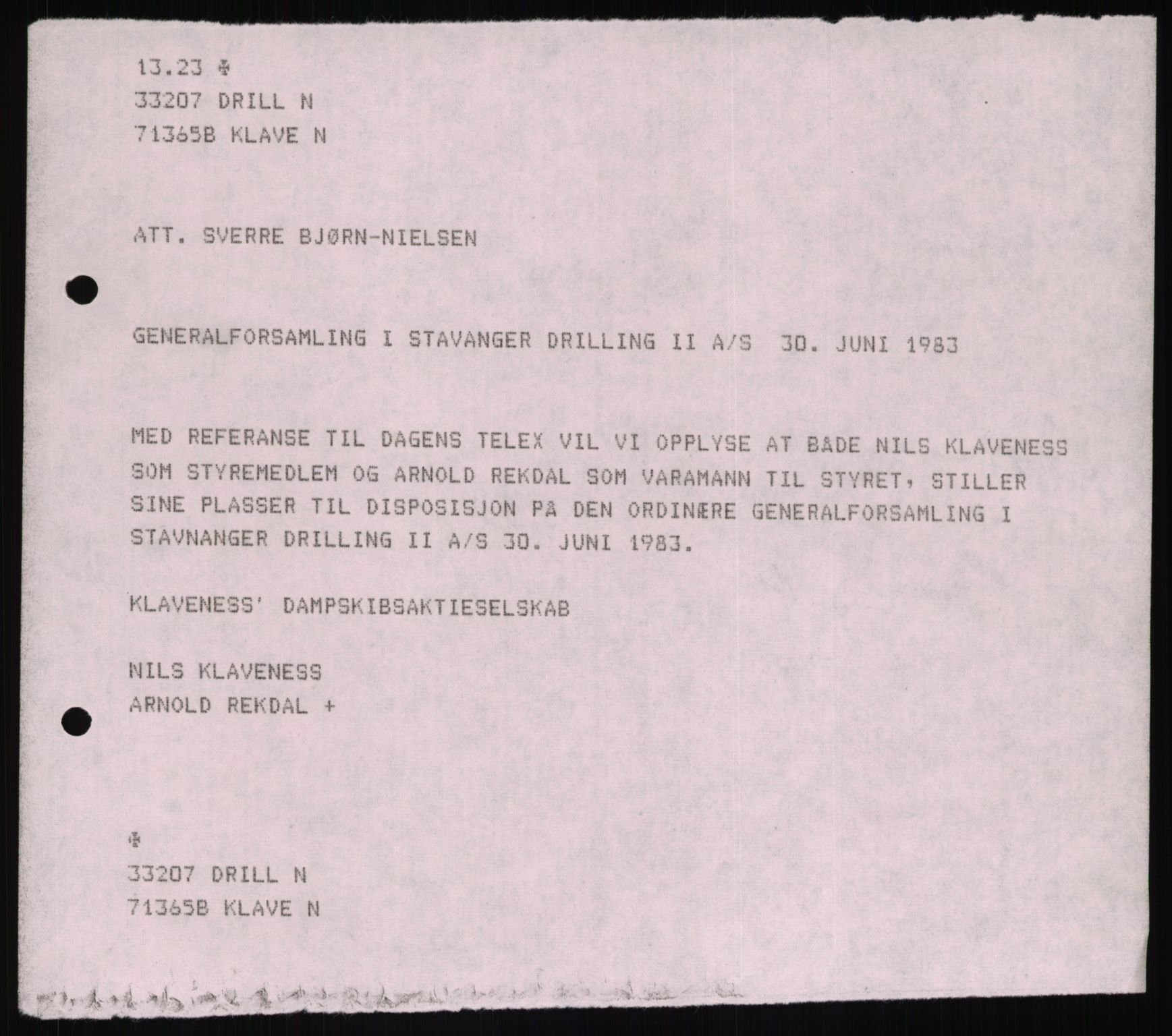 Pa 1503 - Stavanger Drilling AS, AV/SAST-A-101906/D/L0006: Korrespondanse og saksdokumenter, 1974-1984, p. 226