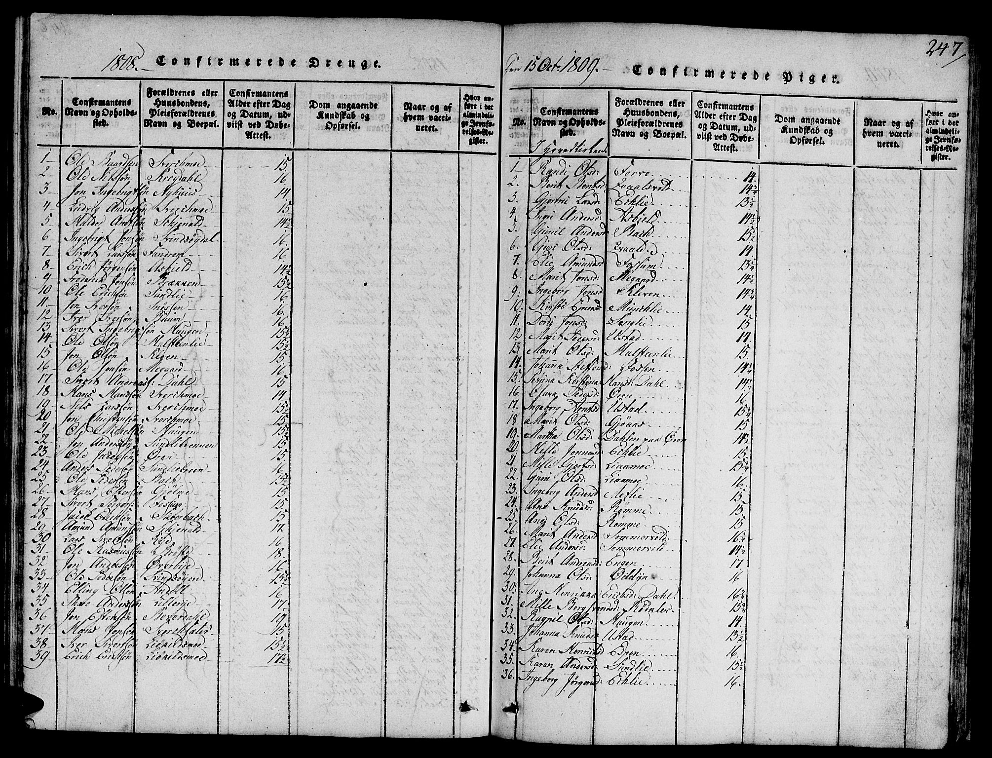Ministerialprotokoller, klokkerbøker og fødselsregistre - Sør-Trøndelag, SAT/A-1456/668/L0803: Parish register (official) no. 668A03, 1800-1826, p. 247