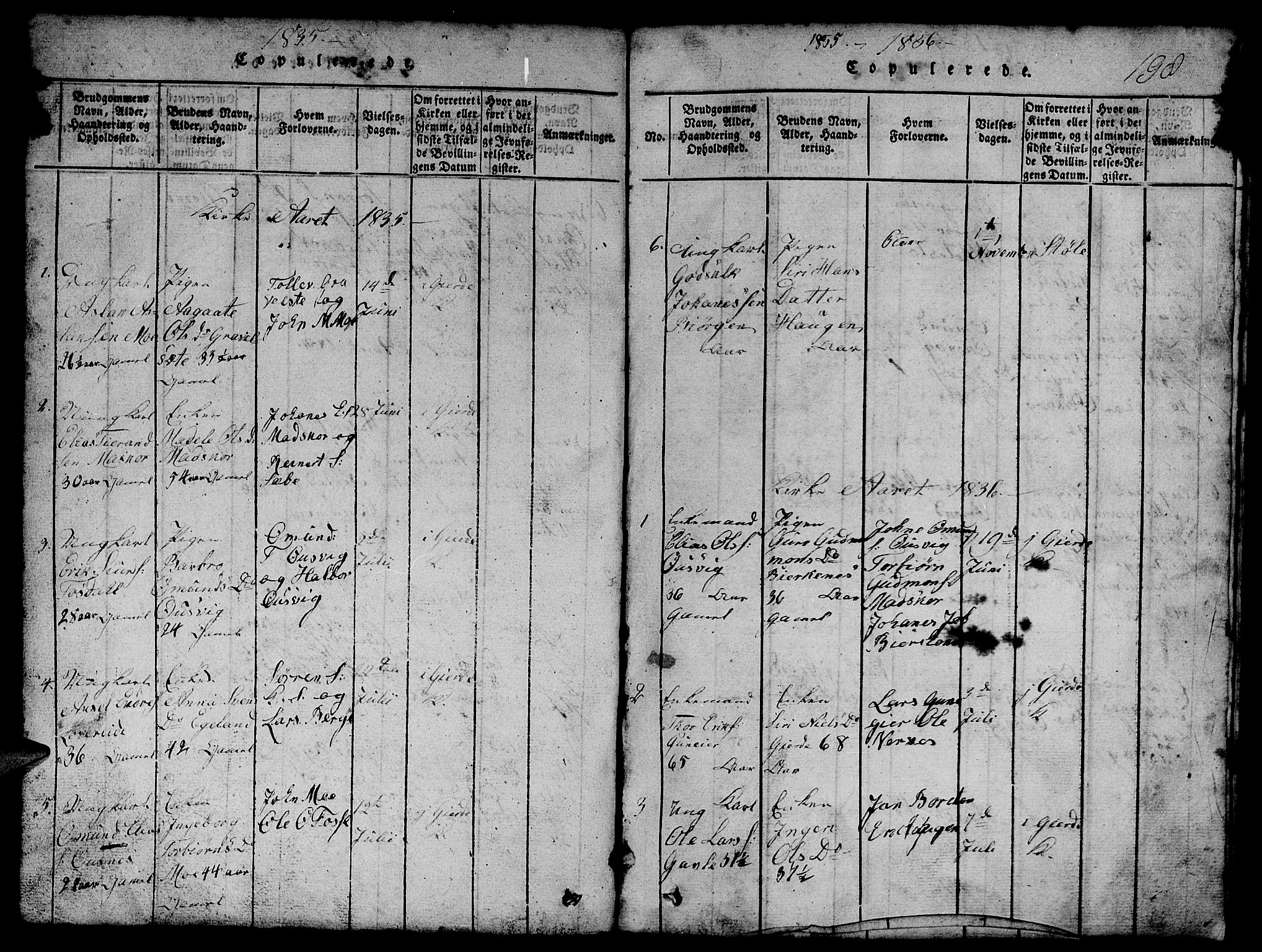 Etne sokneprestembete, SAB/A-75001/H/Hab: Parish register (copy) no. B 1, 1815-1850, p. 198