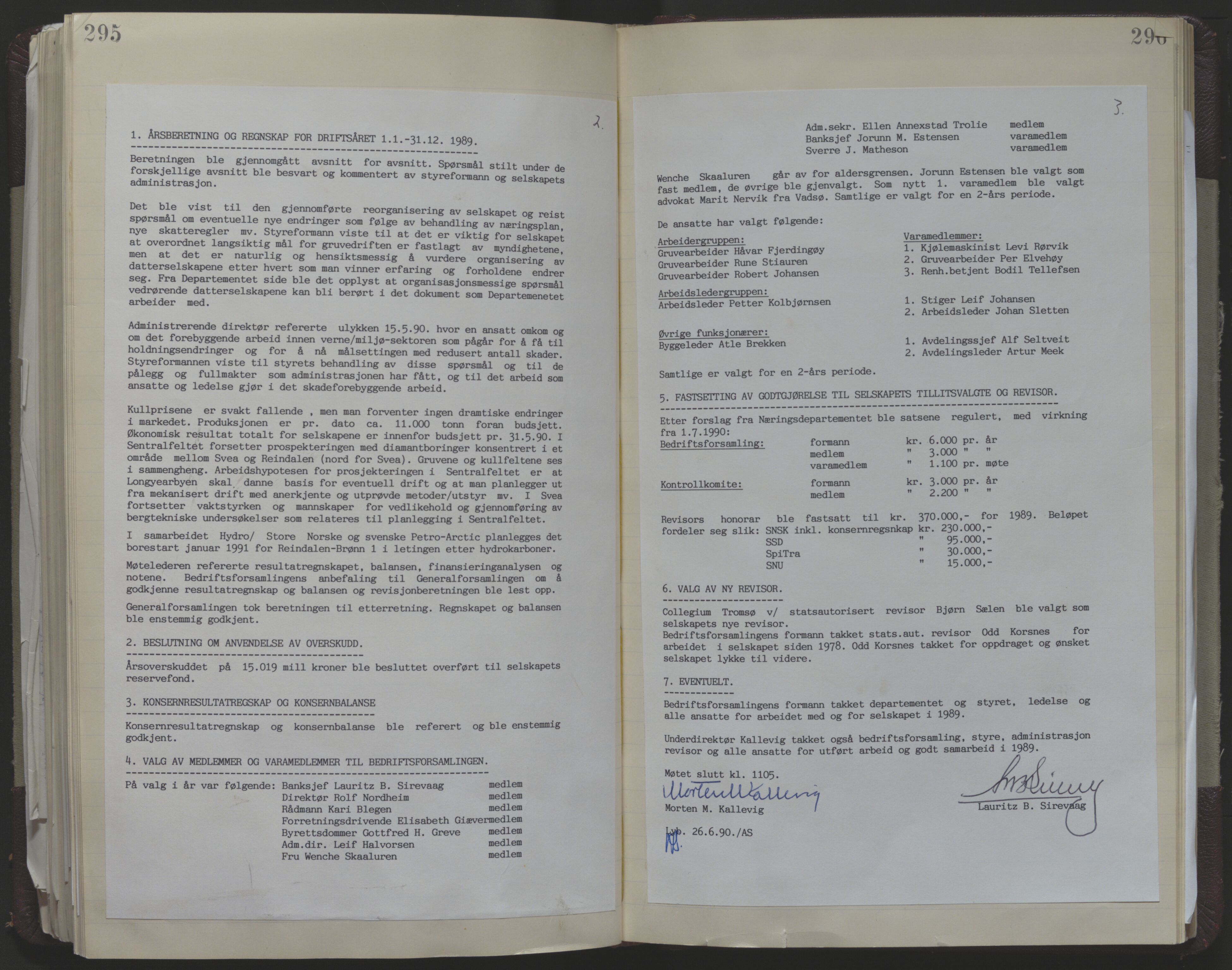 Store Norske Spitsbergen Kulkompani A/S, AV/SATØ-P-0073/09/A/Aa/L0001: Generalforsamling protokoll 1, 1916-2009, p. 295-296