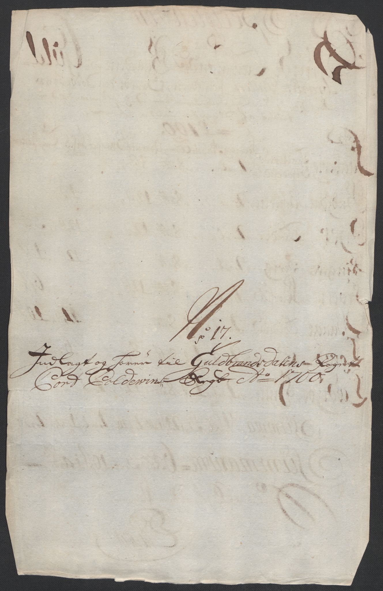 Rentekammeret inntil 1814, Reviderte regnskaper, Fogderegnskap, AV/RA-EA-4092/R17/L1173: Fogderegnskap Gudbrandsdal, 1700, p. 160