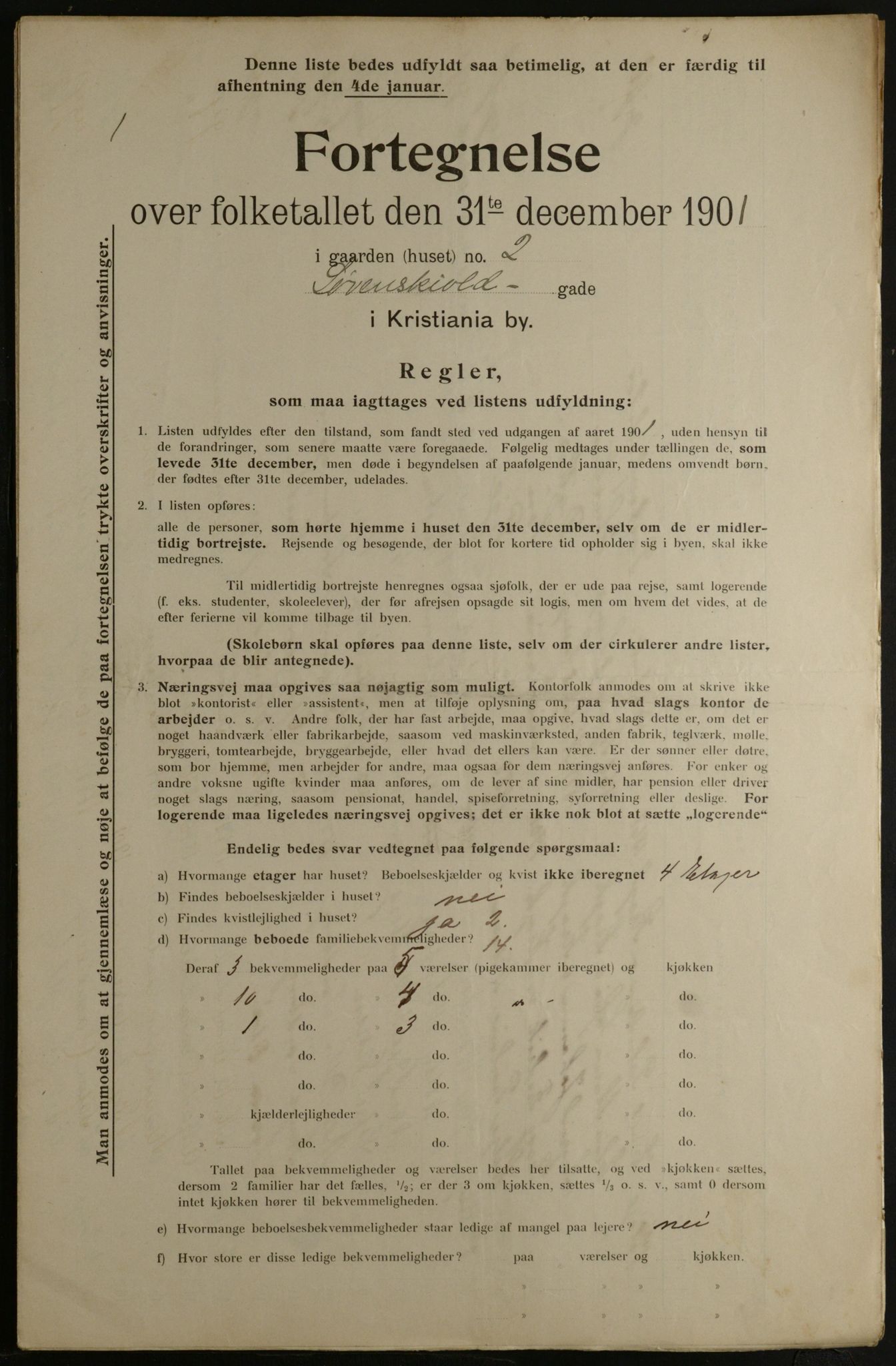 OBA, Municipal Census 1901 for Kristiania, 1901, p. 9112