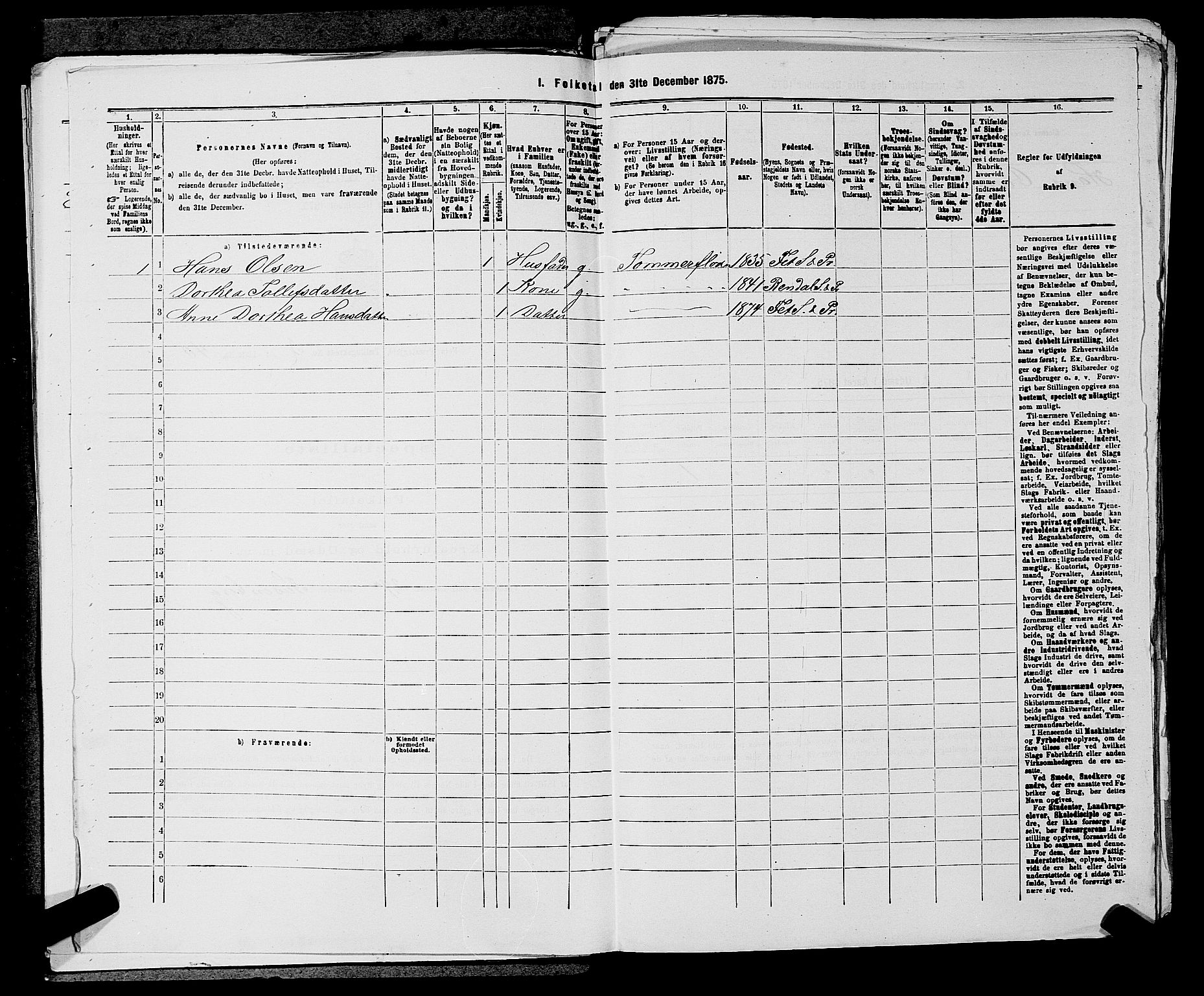 RA, 1875 census for 0227P Fet, 1875, p. 353