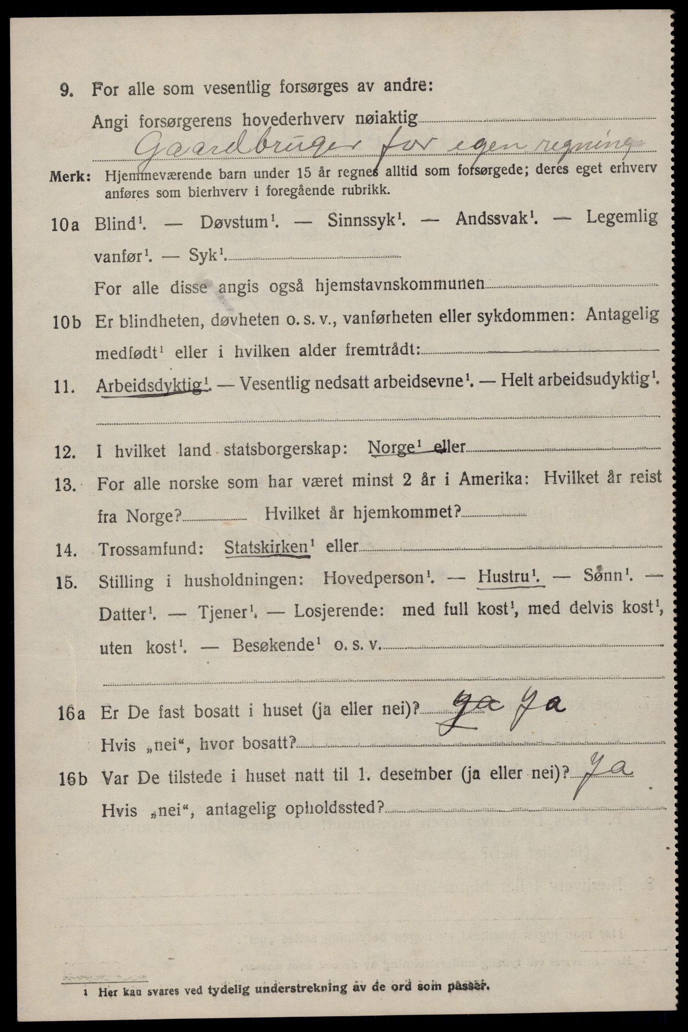 SAST, 1920 census for Årdal, 1920, p. 1969