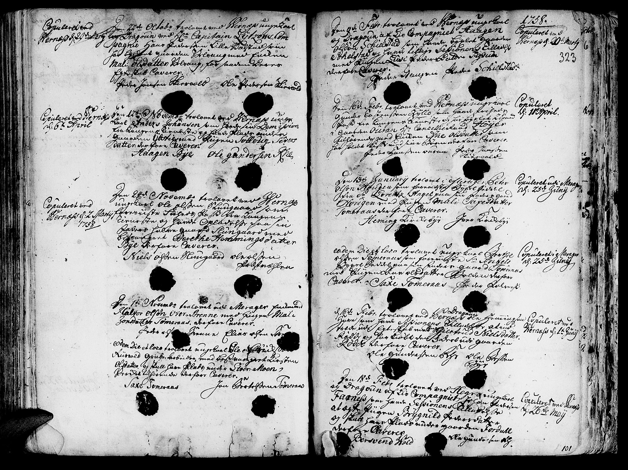 Ministerialprotokoller, klokkerbøker og fødselsregistre - Nord-Trøndelag, SAT/A-1458/709/L0057: Parish register (official) no. 709A05, 1755-1780, p. 323