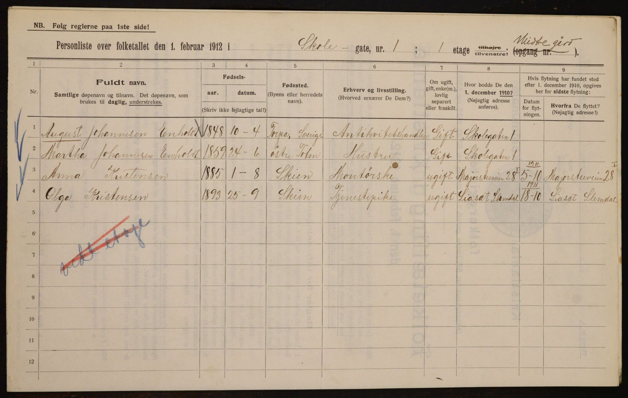 OBA, Municipal Census 1912 for Kristiania, 1912, p. 96481