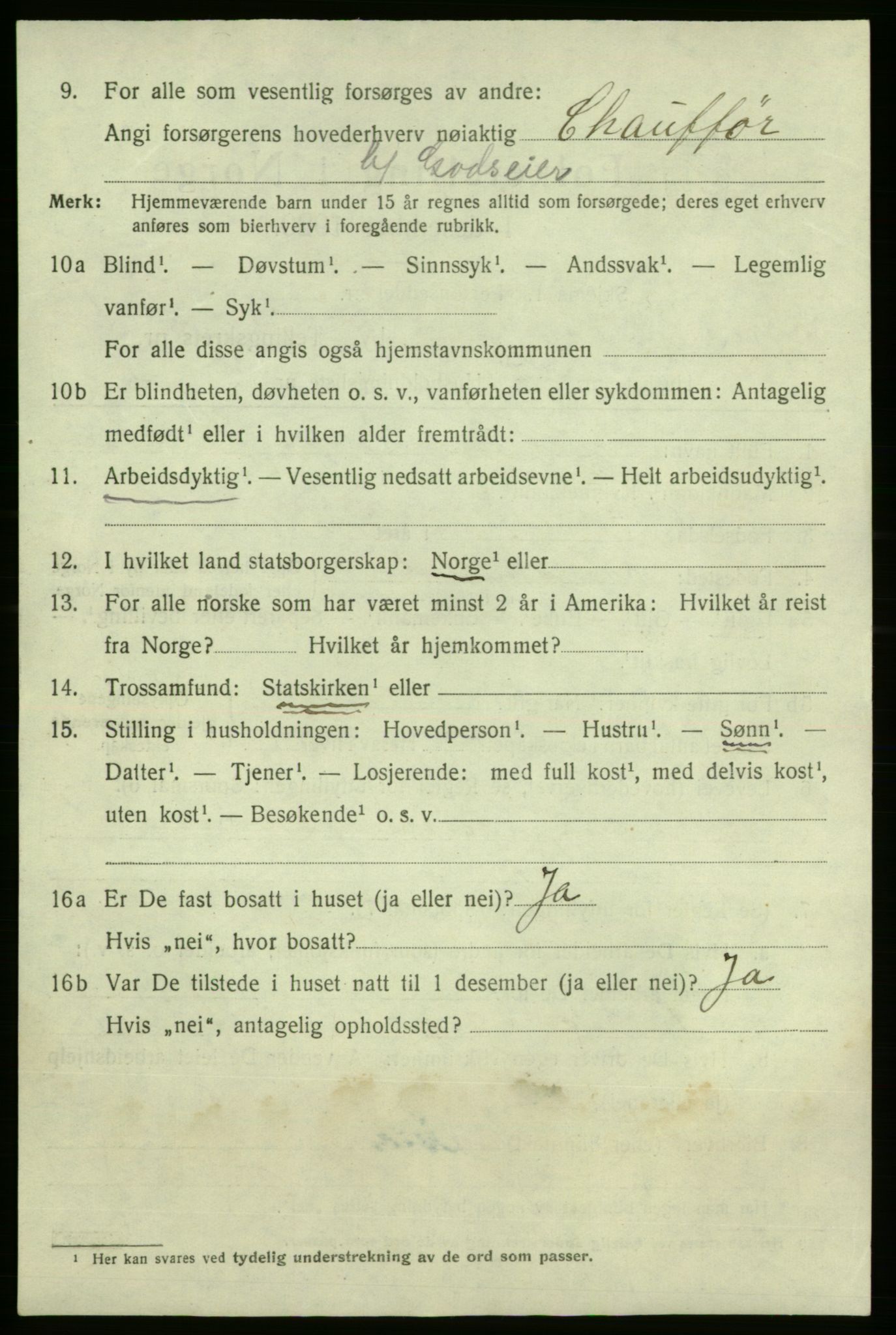 SAO, 1920 census for Fredrikshald, 1920, p. 22160