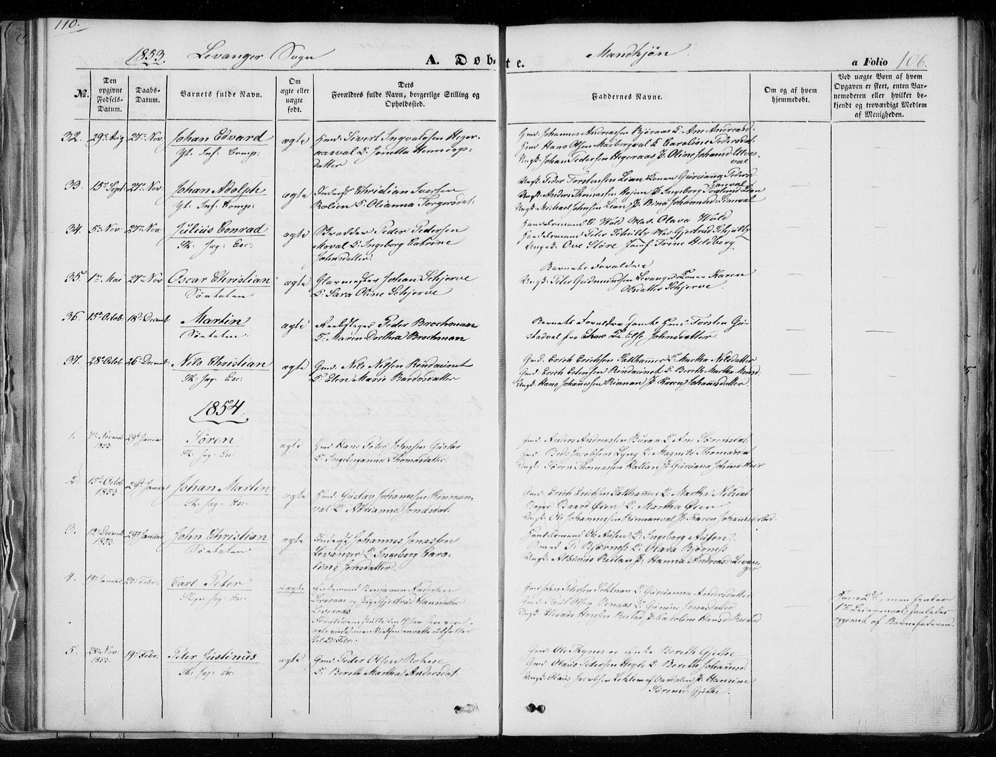 Ministerialprotokoller, klokkerbøker og fødselsregistre - Nord-Trøndelag, AV/SAT-A-1458/720/L0183: Parish register (official) no. 720A01, 1836-1855, p. 106