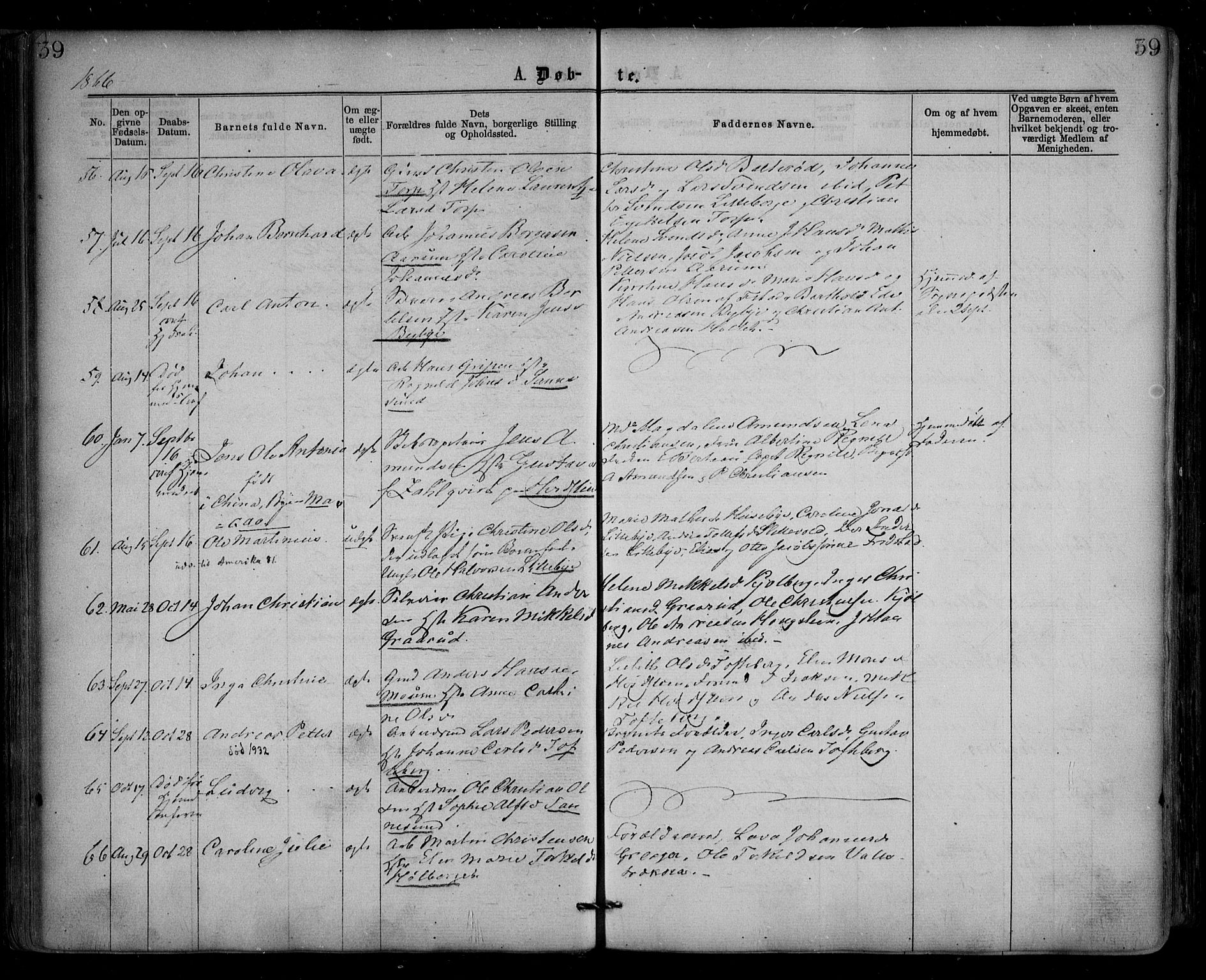 Borge prestekontor Kirkebøker, SAO/A-10903/F/Fa/L0006: Parish register (official) no. I 6, 1861-1874, p. 39