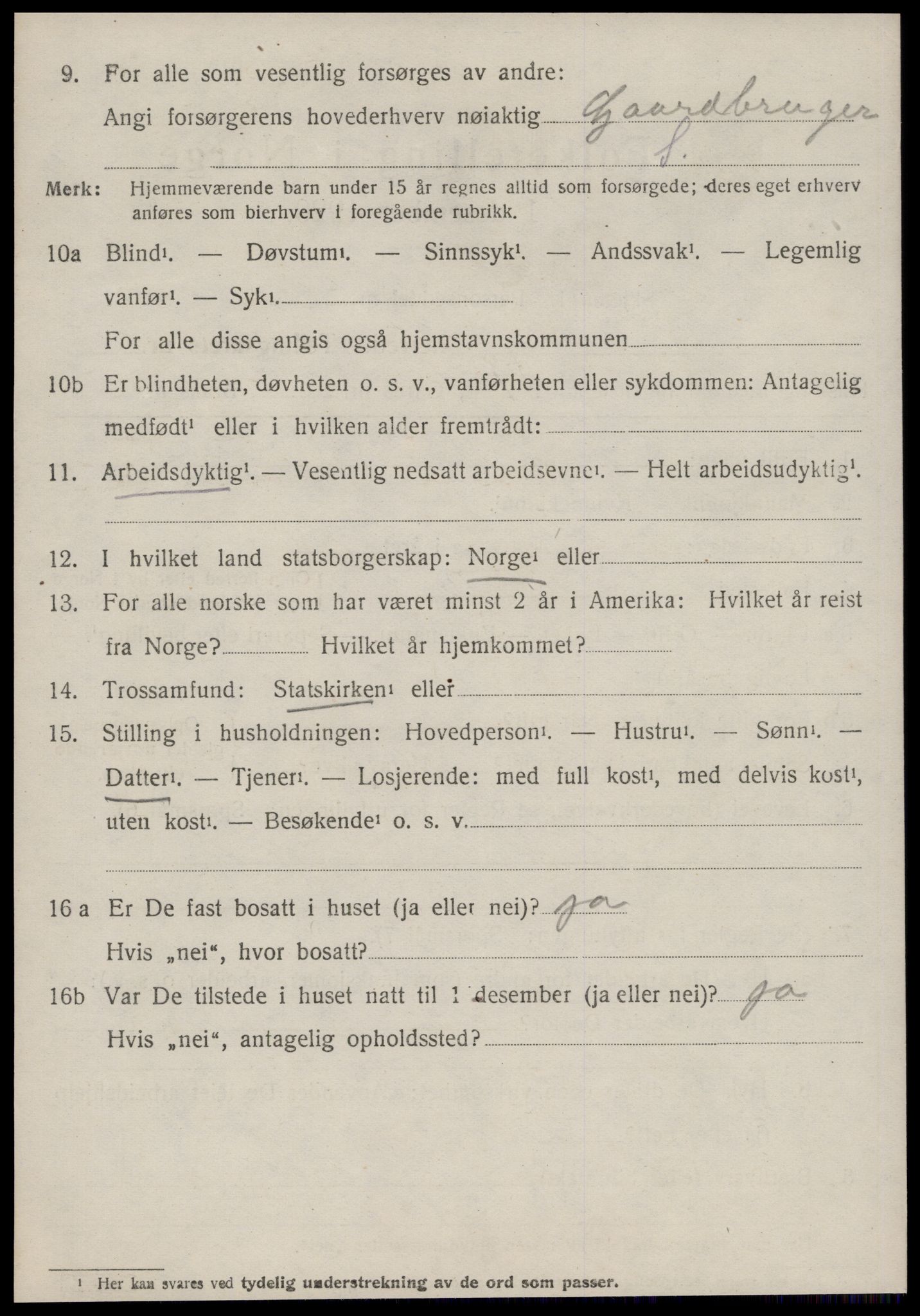 SAT, 1920 census for Hareid, 1920, p. 2160